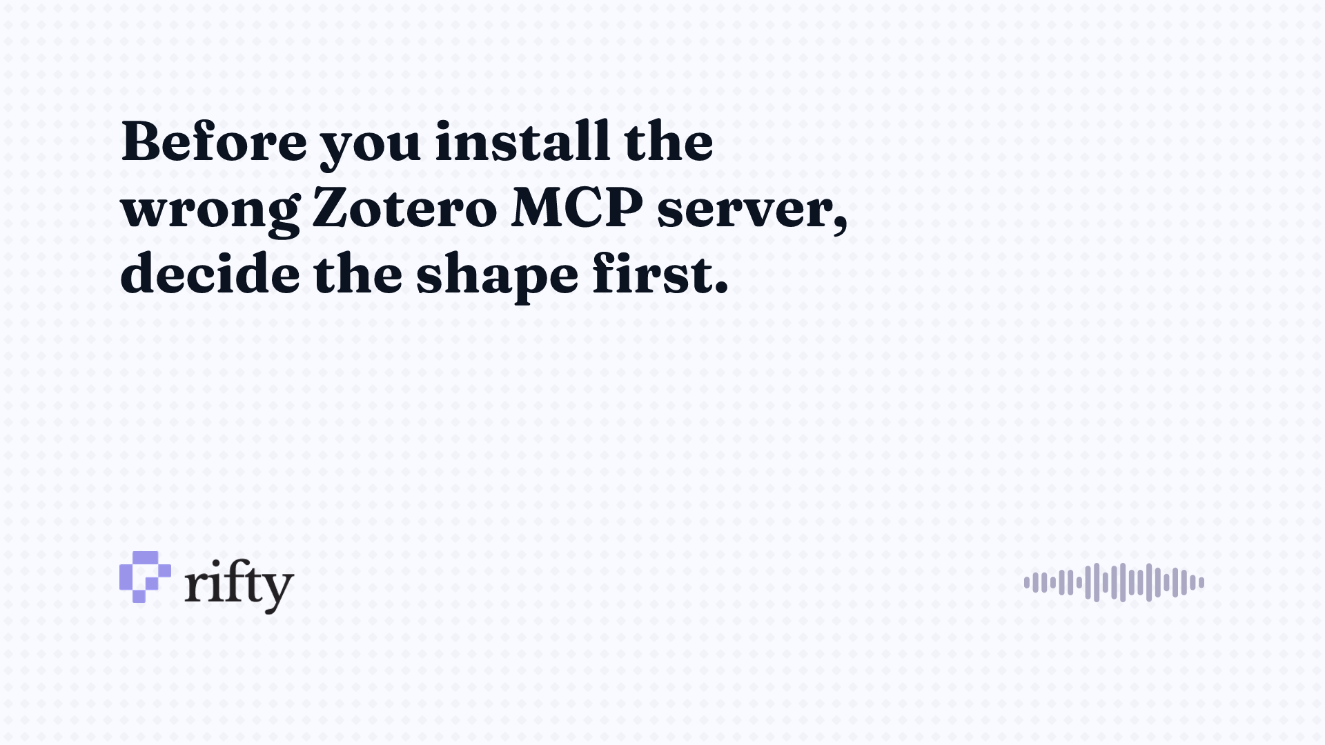Zotero MCP: which server to install, and the four shapes
