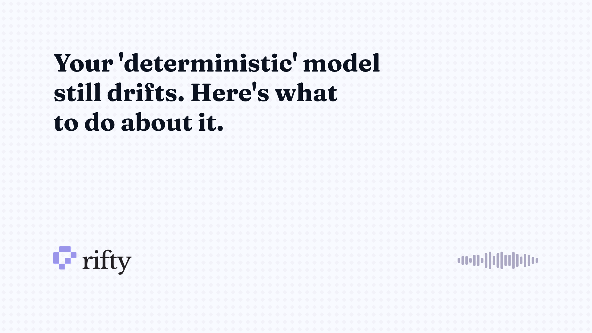 Non-deterministic vs deterministic: when it matters