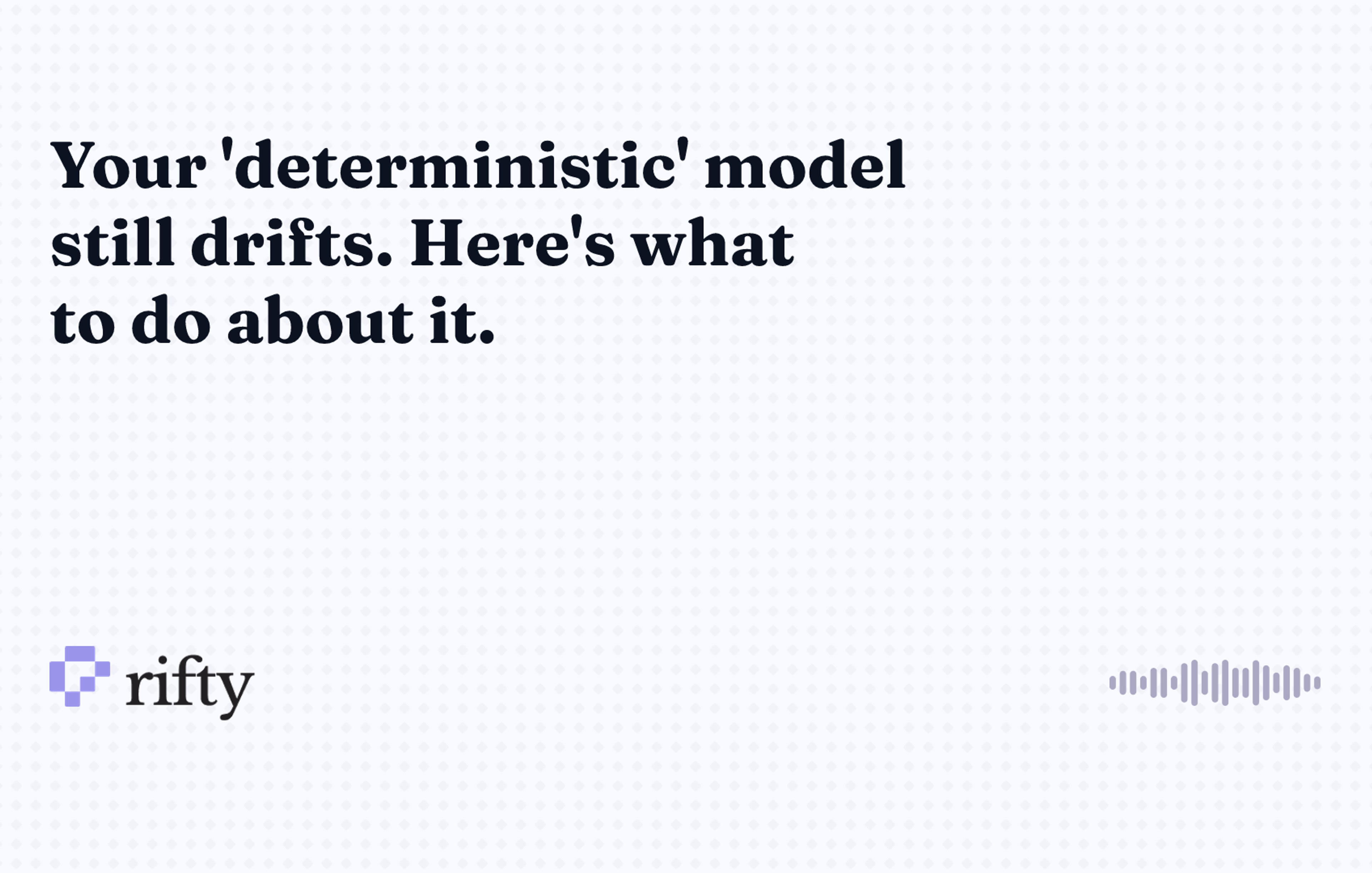Non-deterministic vs deterministic: when it matters