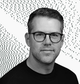 a black and white image of Darrel Etherington