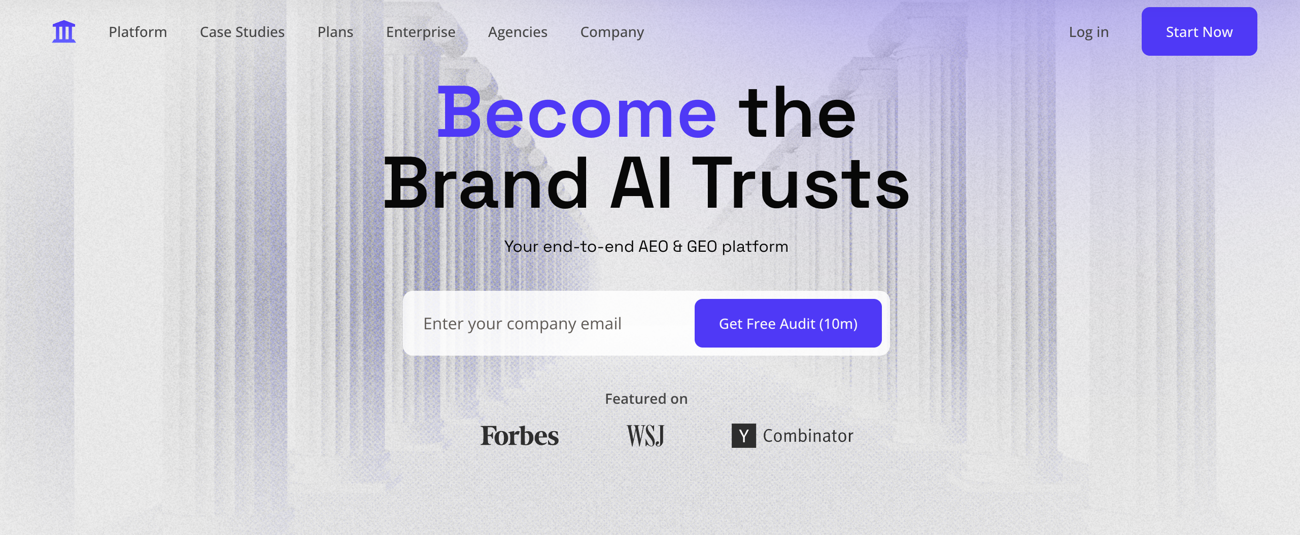 Screenshot of AthenaHQ's website