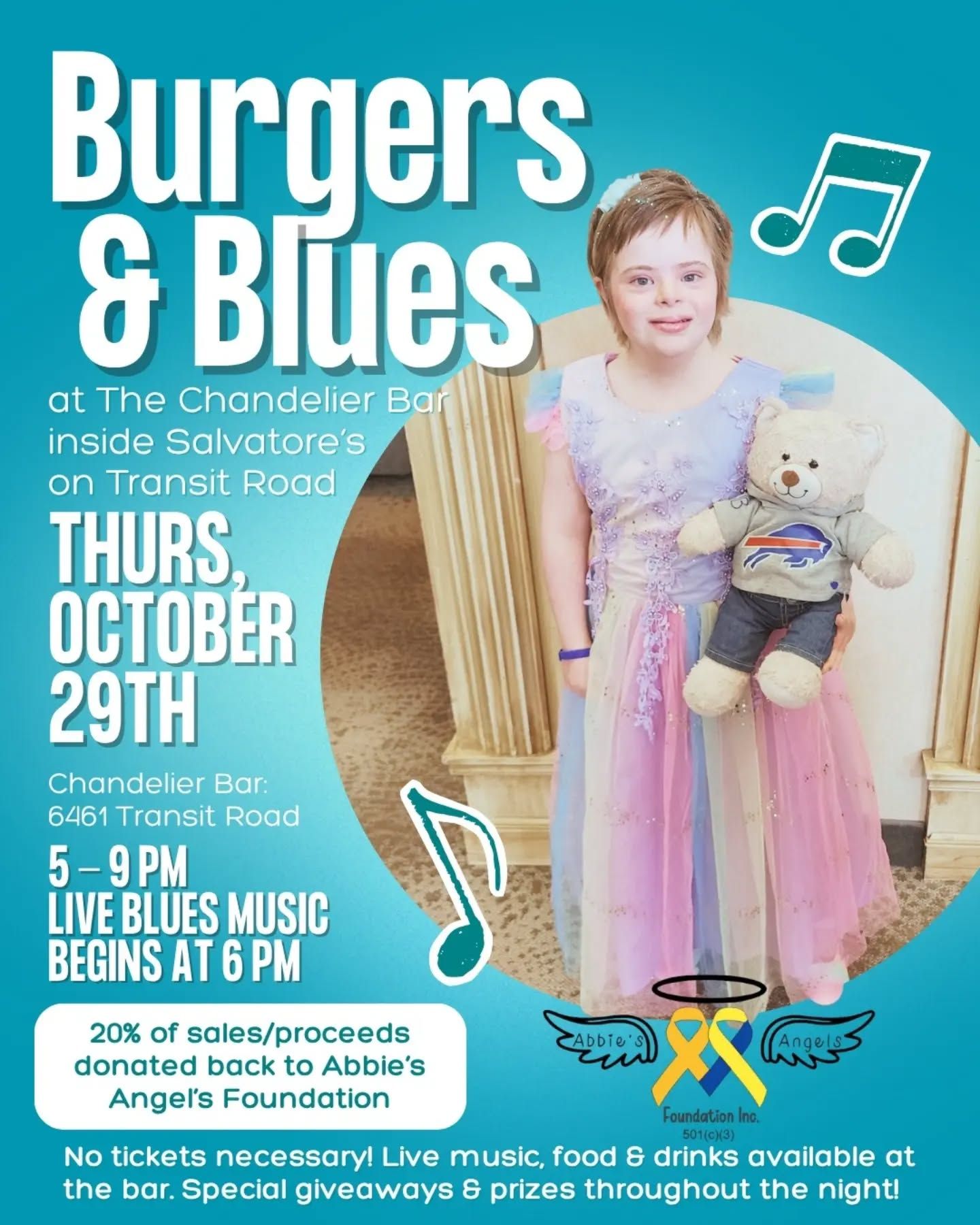 Burgers & Blues flyer – click for tickets