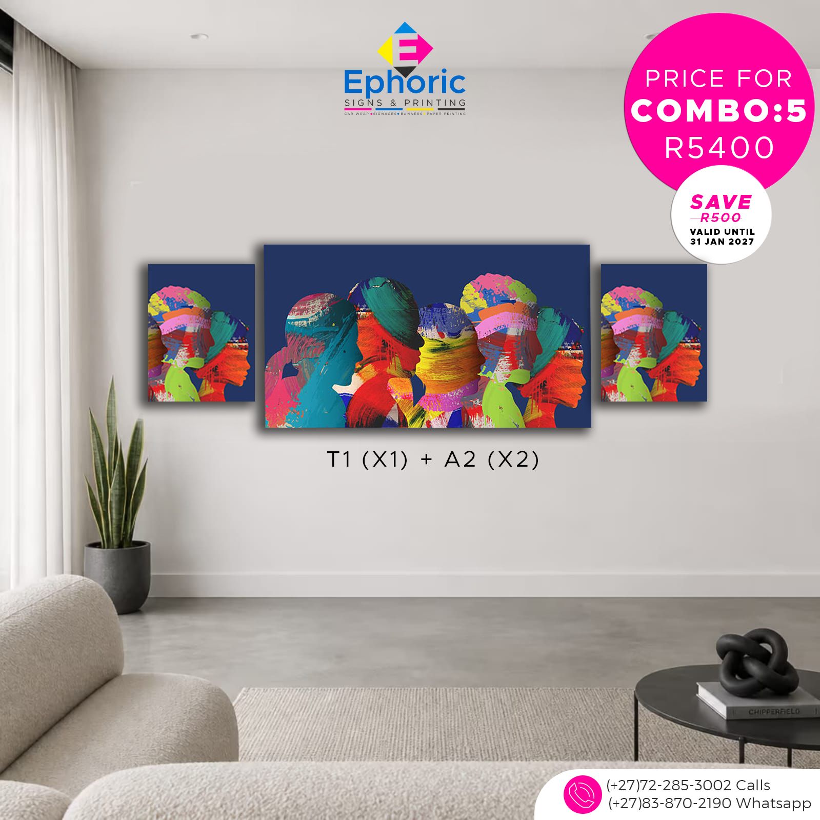 Canvas Pictures Combo 5 Sale