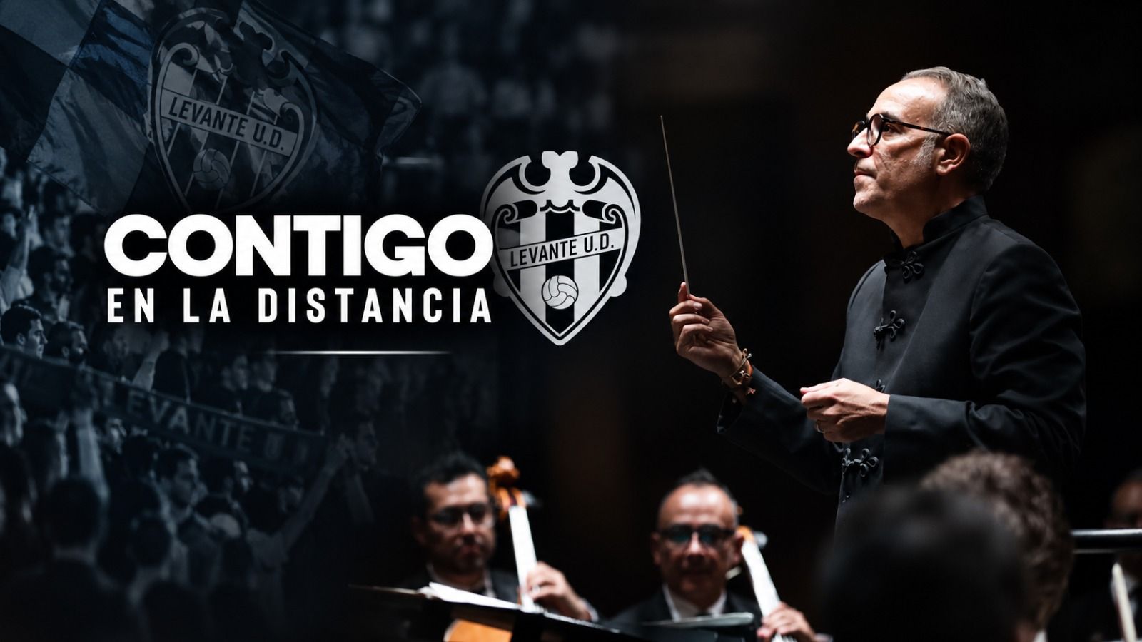 El Levante UD presenta la versión sinfónica del himno y el cortometraje "Contigo en la distancia"