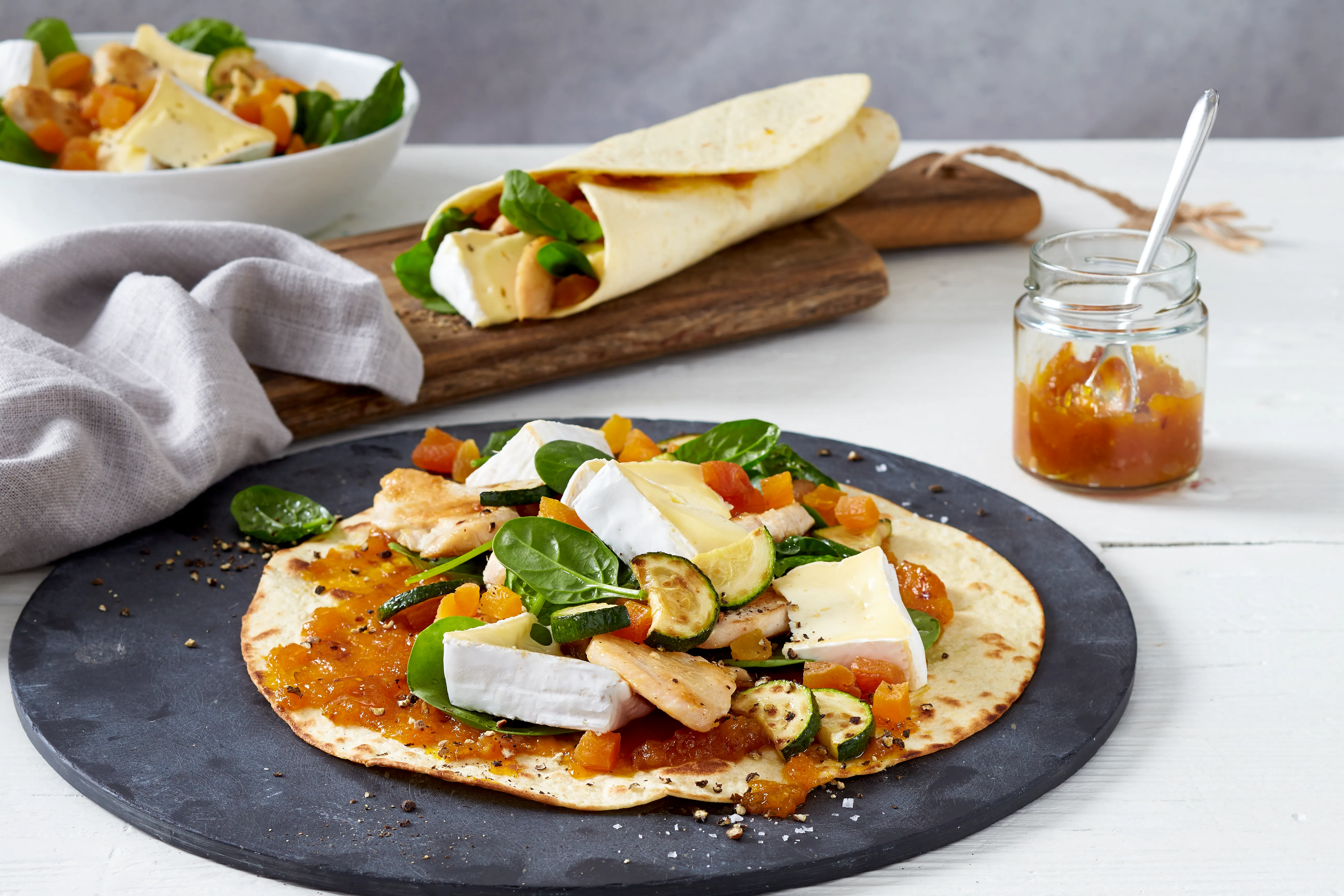 Hähnchen-Wrap mit Striegistaler Zwerge Camembert