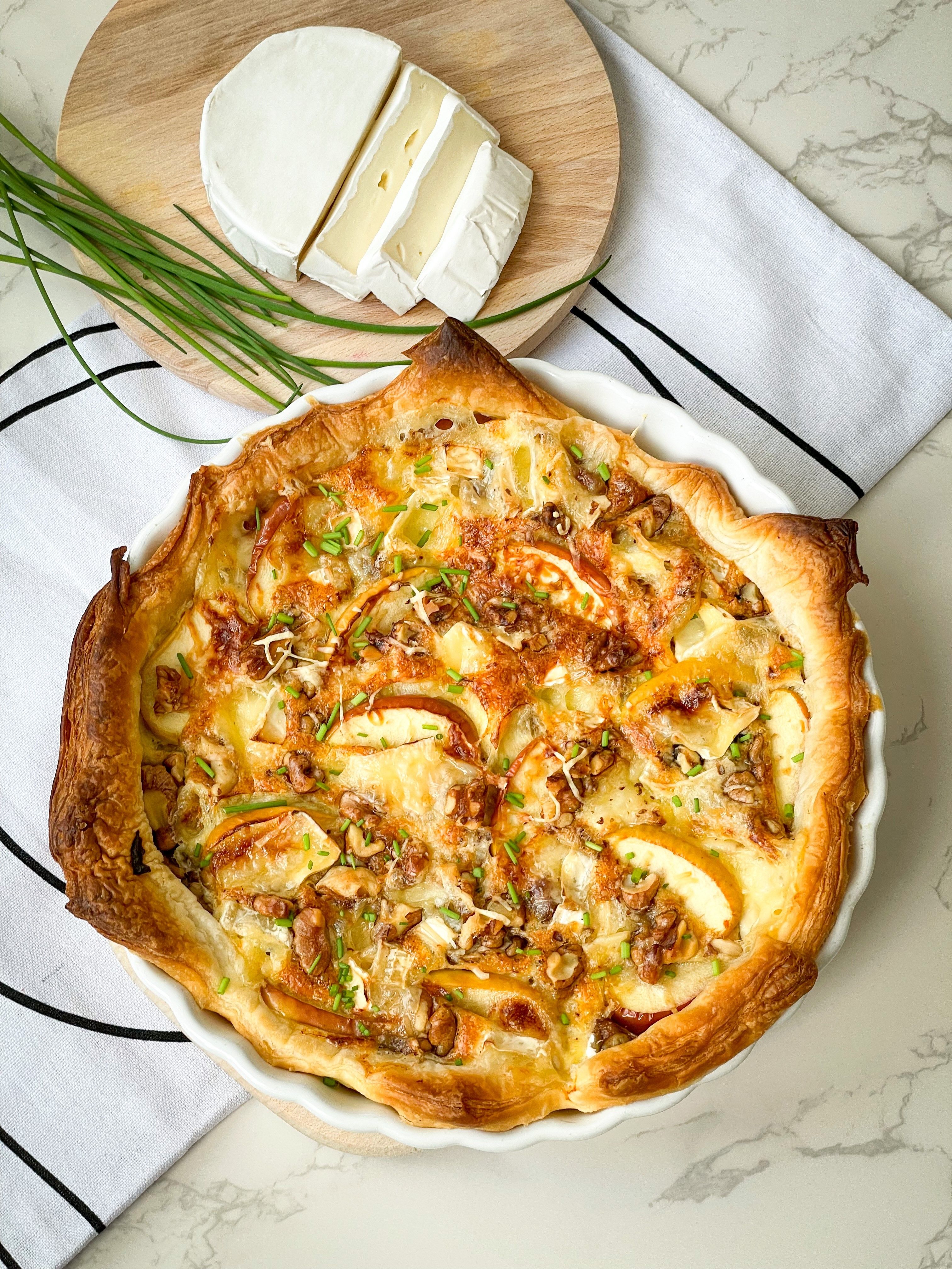 Quiche mit Striegistaler Zwerge Camembert und Walnüssen