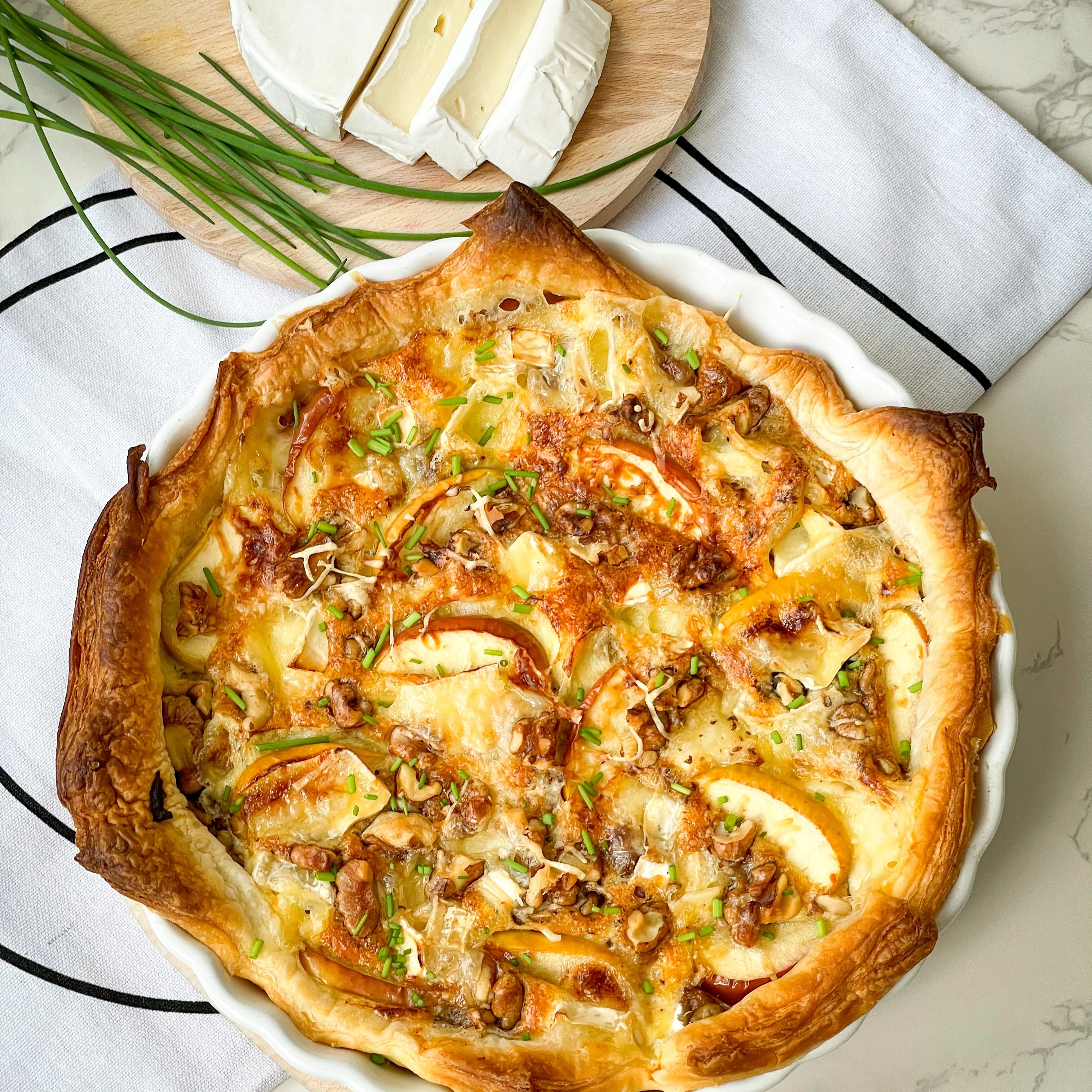 Quiche mit Striegistaler Zwerge Camembert und Walnüssen