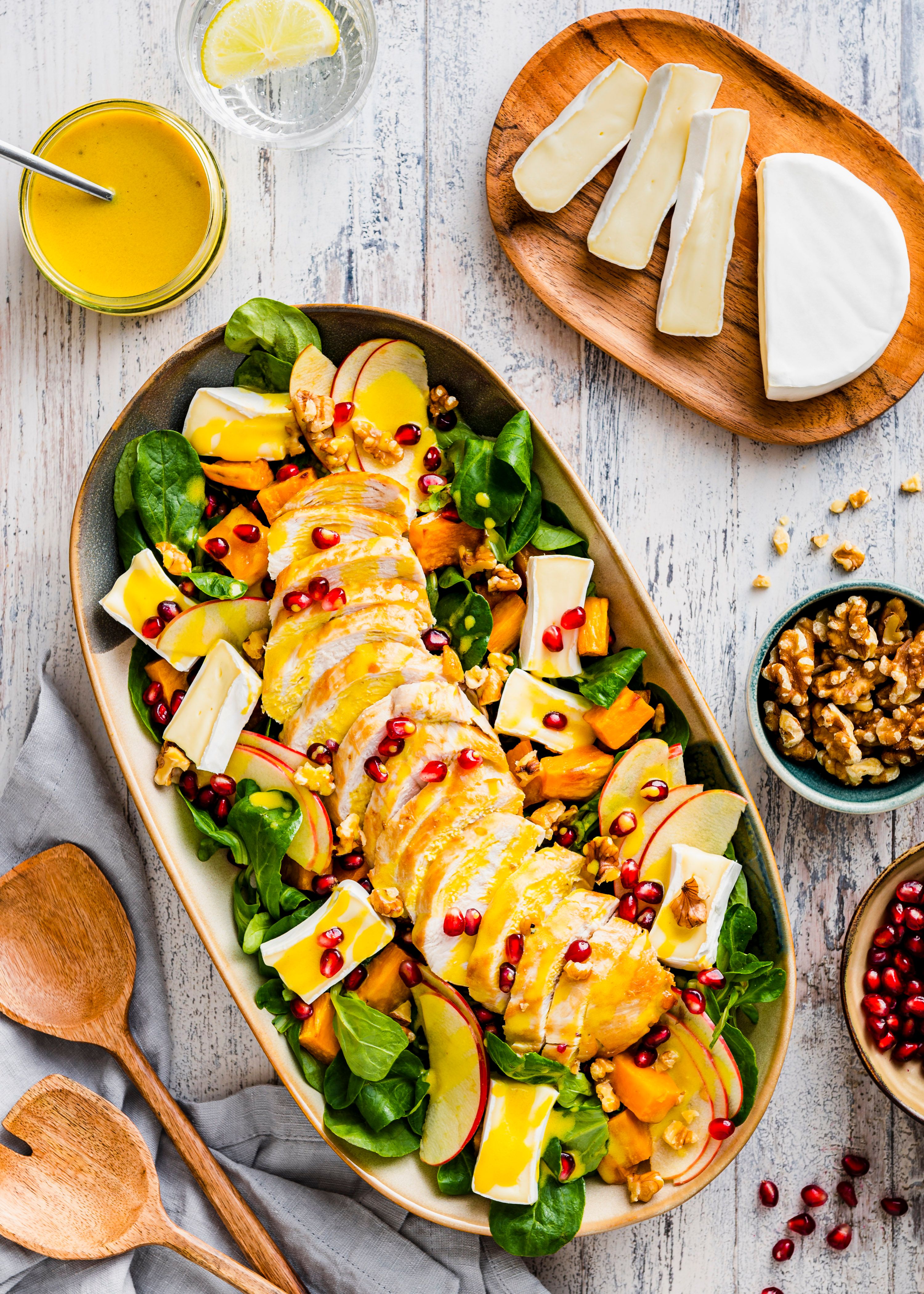 Striegistaler Zwerge Camembert-Süßkartoffel-Hähnchenbrust-Salat