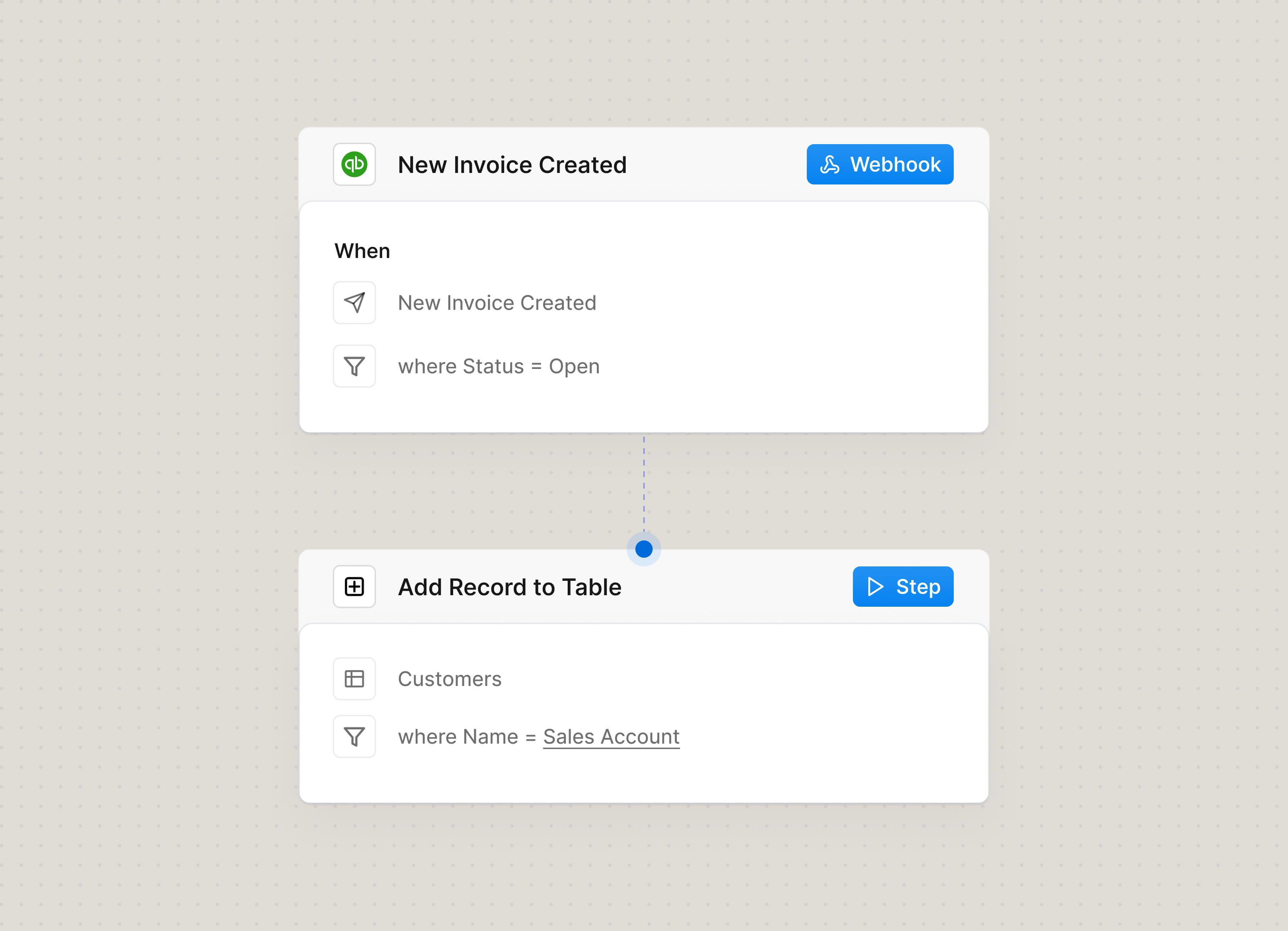 Store customer info from new invoice created