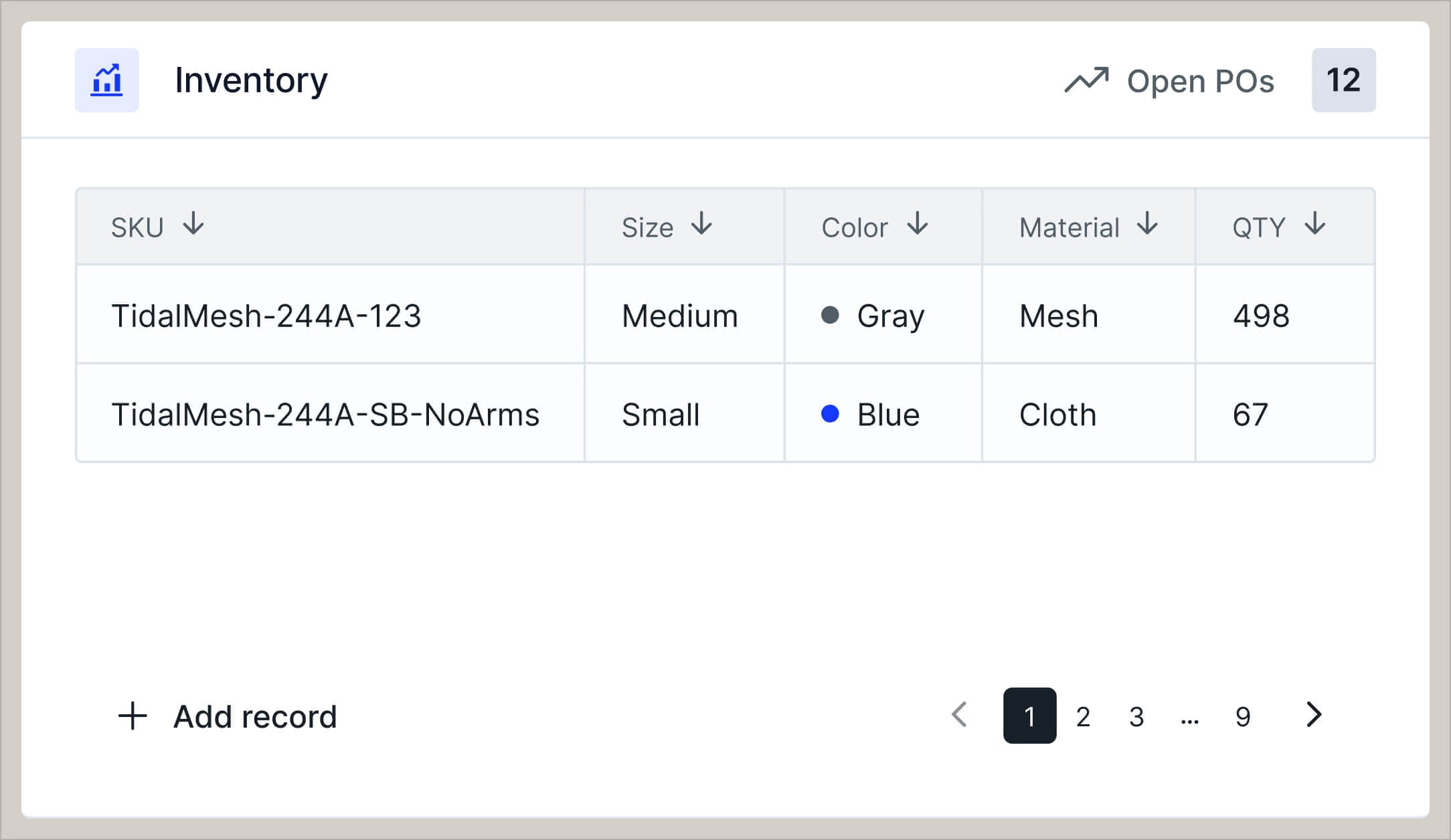 Track every item with full traceability