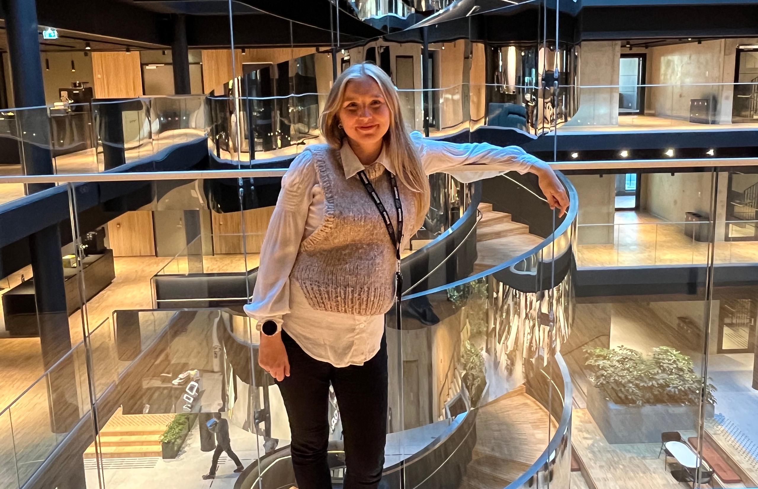 Vala M. Valsdottir i Inmetas kontorlokaler i Nydalen