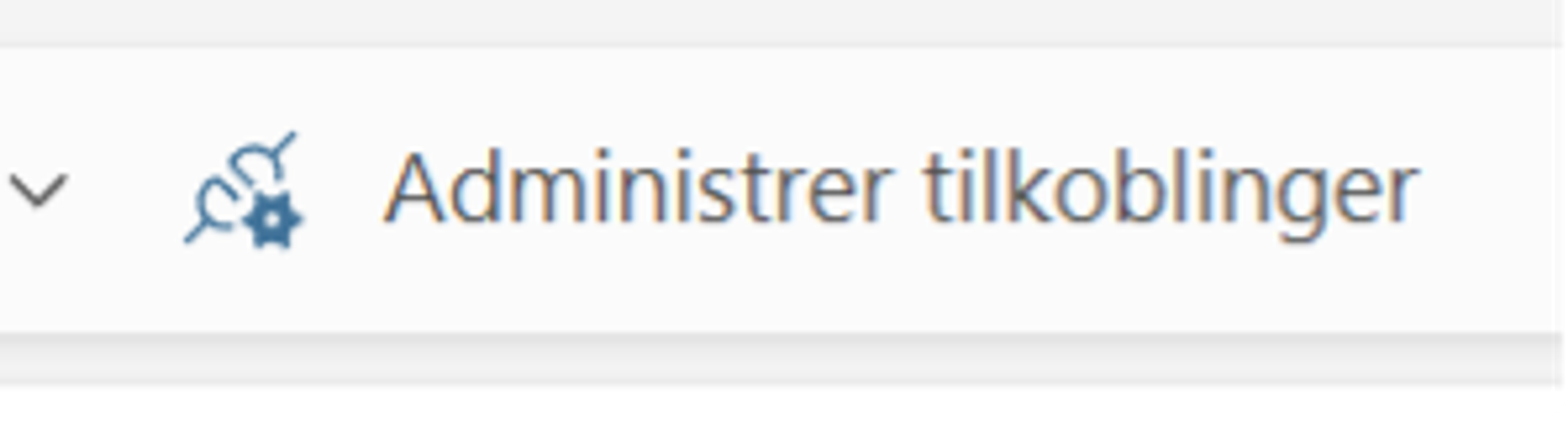 Skjermbilde: Administrer tilkoblinger knapp