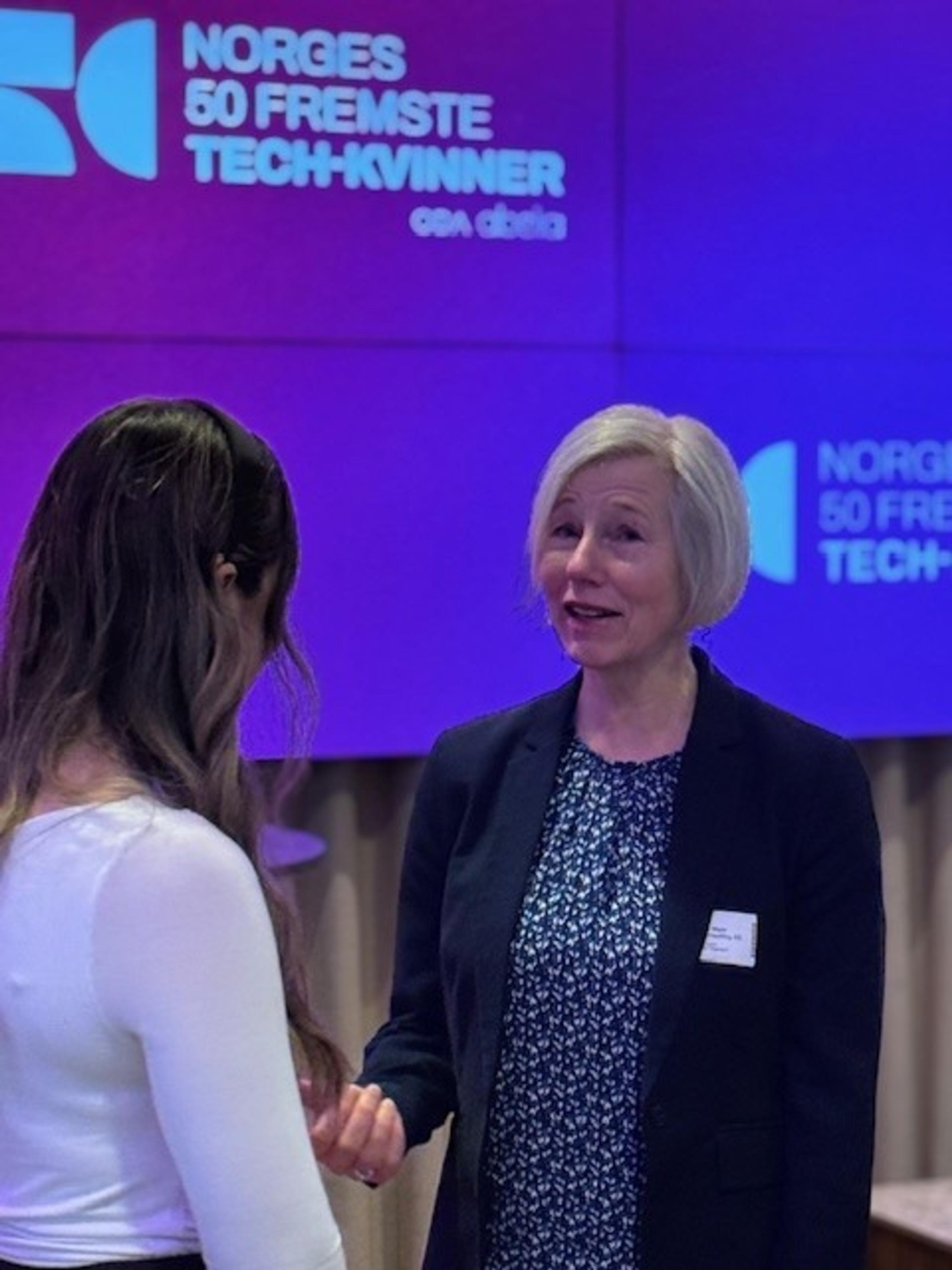 Mette Wam på kåringen av Norges topp 50 fremste kvinner i tech