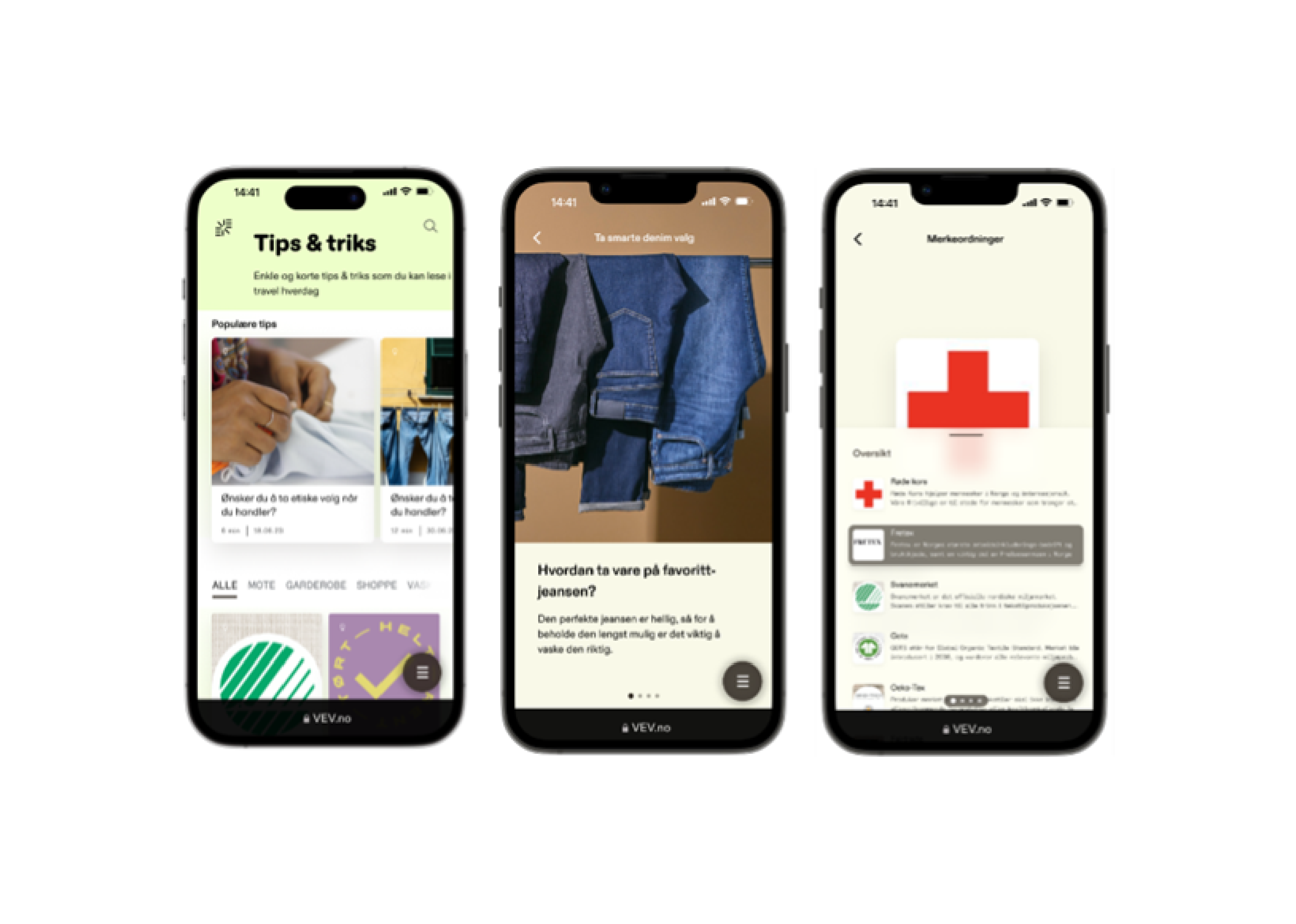Skjermbilde mobil tips & triks NF&TAs nettsted Vev