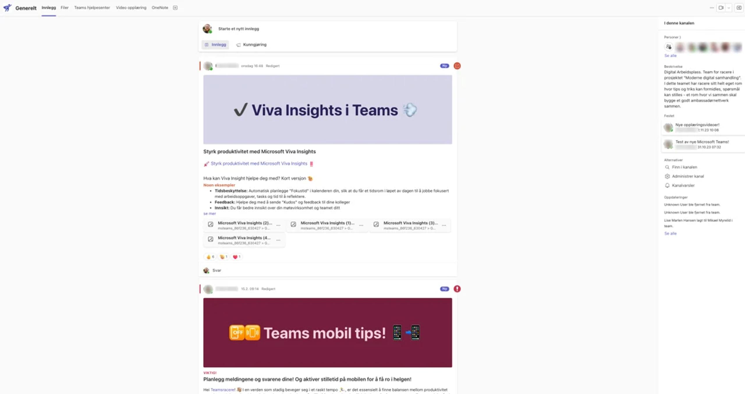 Skjermbilde av ambassadør-teamet i Møller Mobility Group som illustrerer beste praksis for deling av tips, råd og erfaringer.