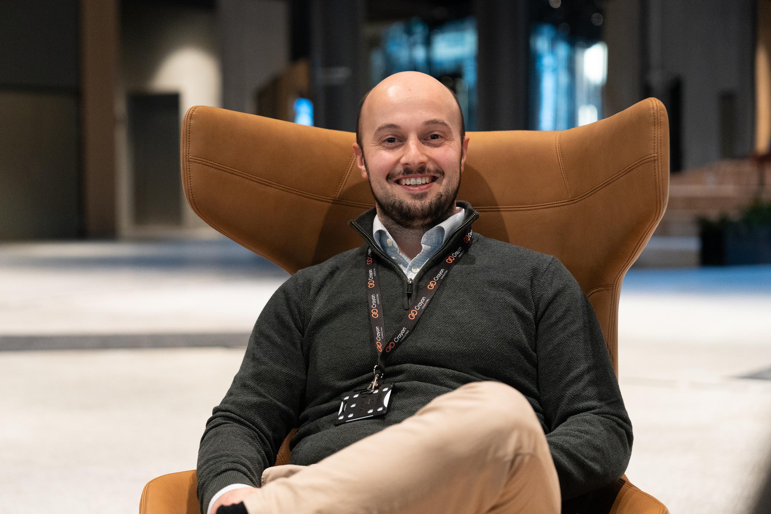 David på kontoret i Nydalen