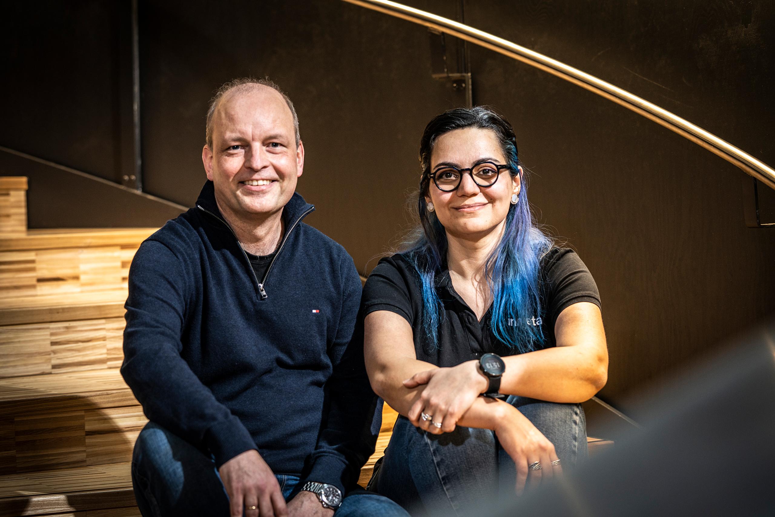 Henrik Slettene, leder for kunstig intelligens og maskinlæring og Saghar Asadi, Data Scientist