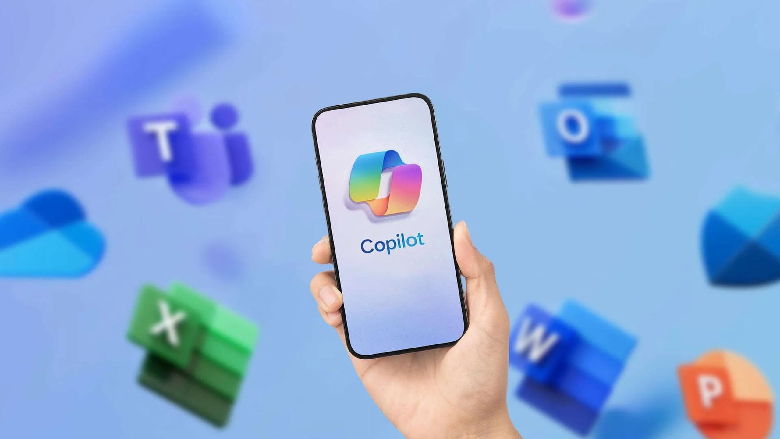 Illustarsjon Copilotlogo på mobilskjerm
