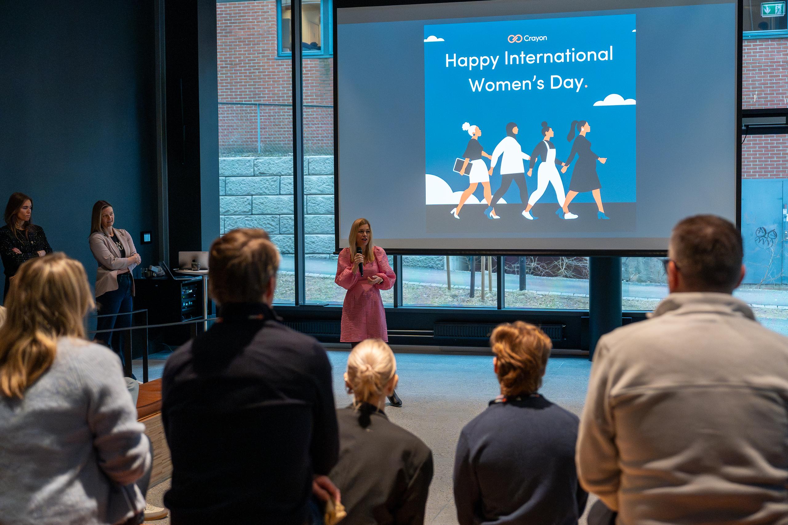 Kvinnedag-markering i Nydalen 7. mars