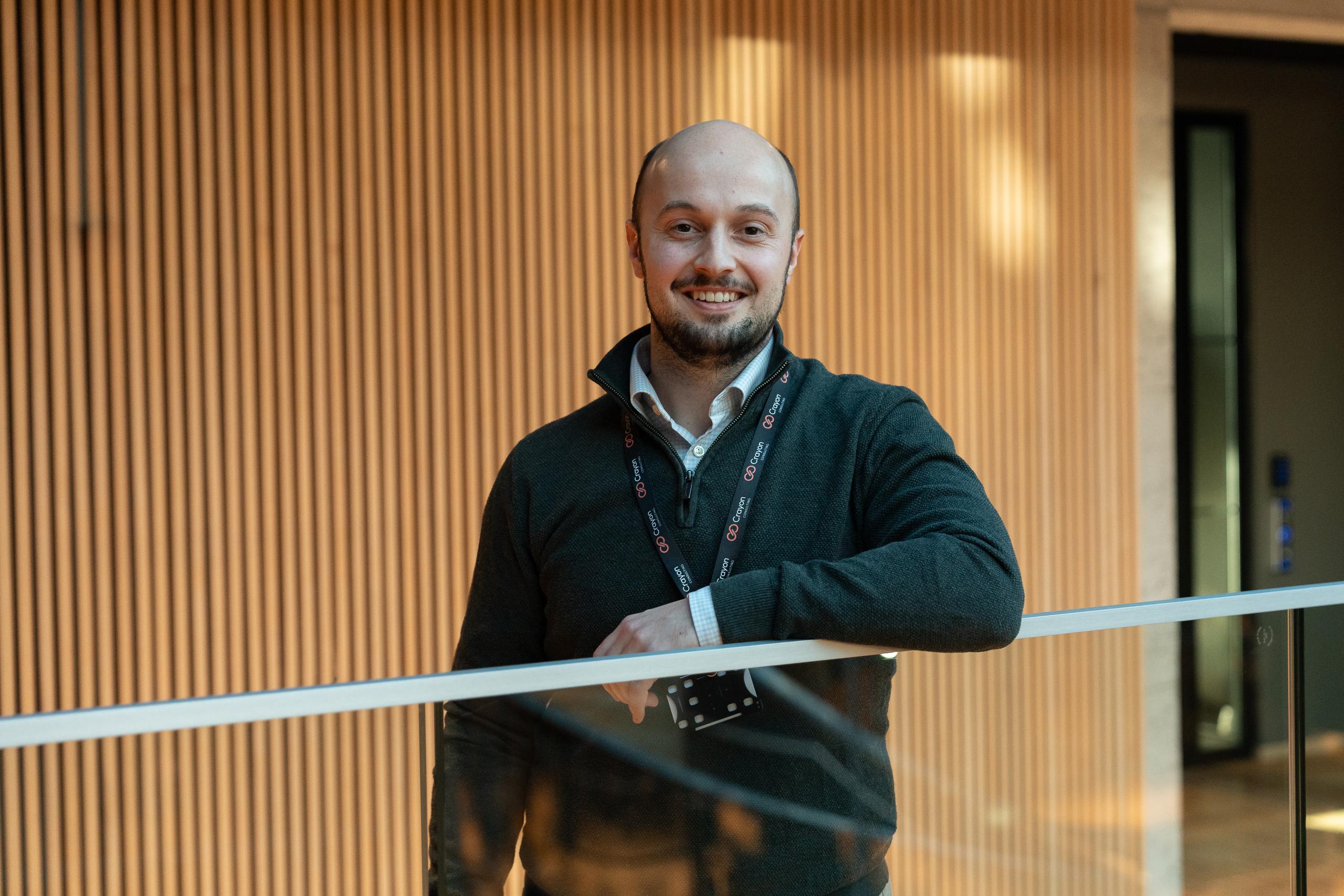 David Aas Correia på Crayons hovedkontor i Nydalen