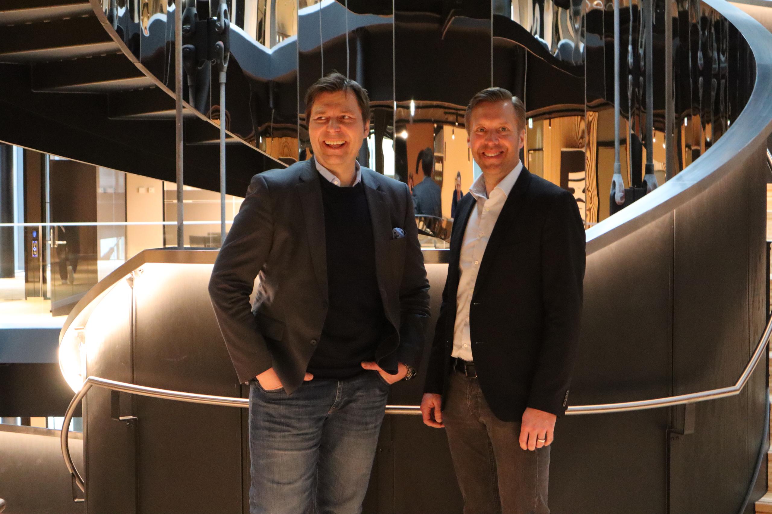 Frank Kjærvoll, Head of Data Insight Crayon Consulting Norge och Robert Granfors, Head of Data Insight Sverige