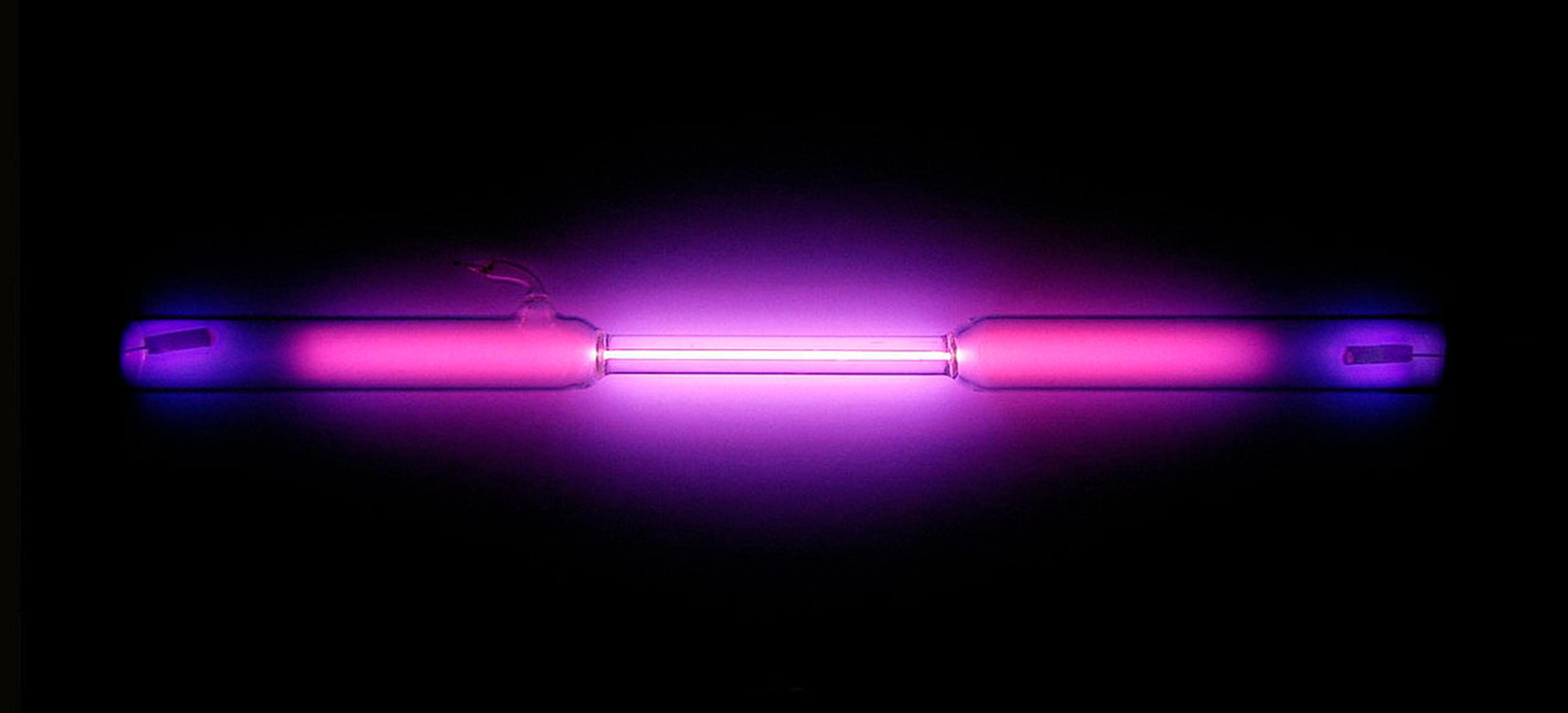 Glowing argon gas (courtesy of Wikipedia)