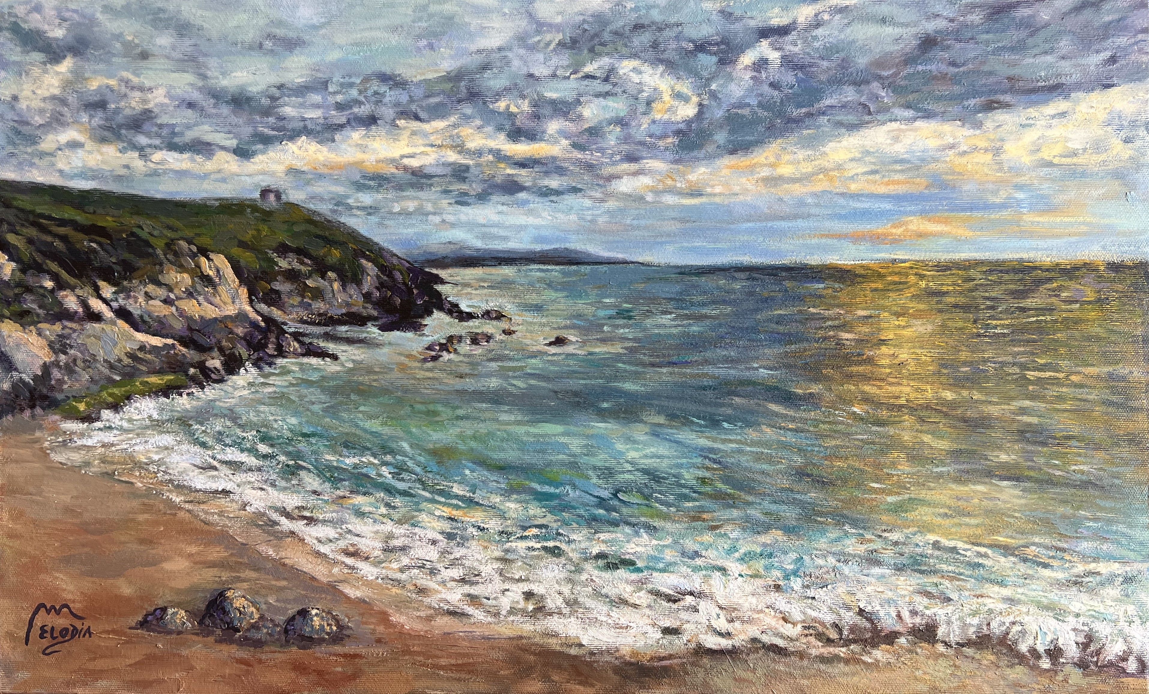 Pintura de Fergoarte - Playa de Tagle-Suances