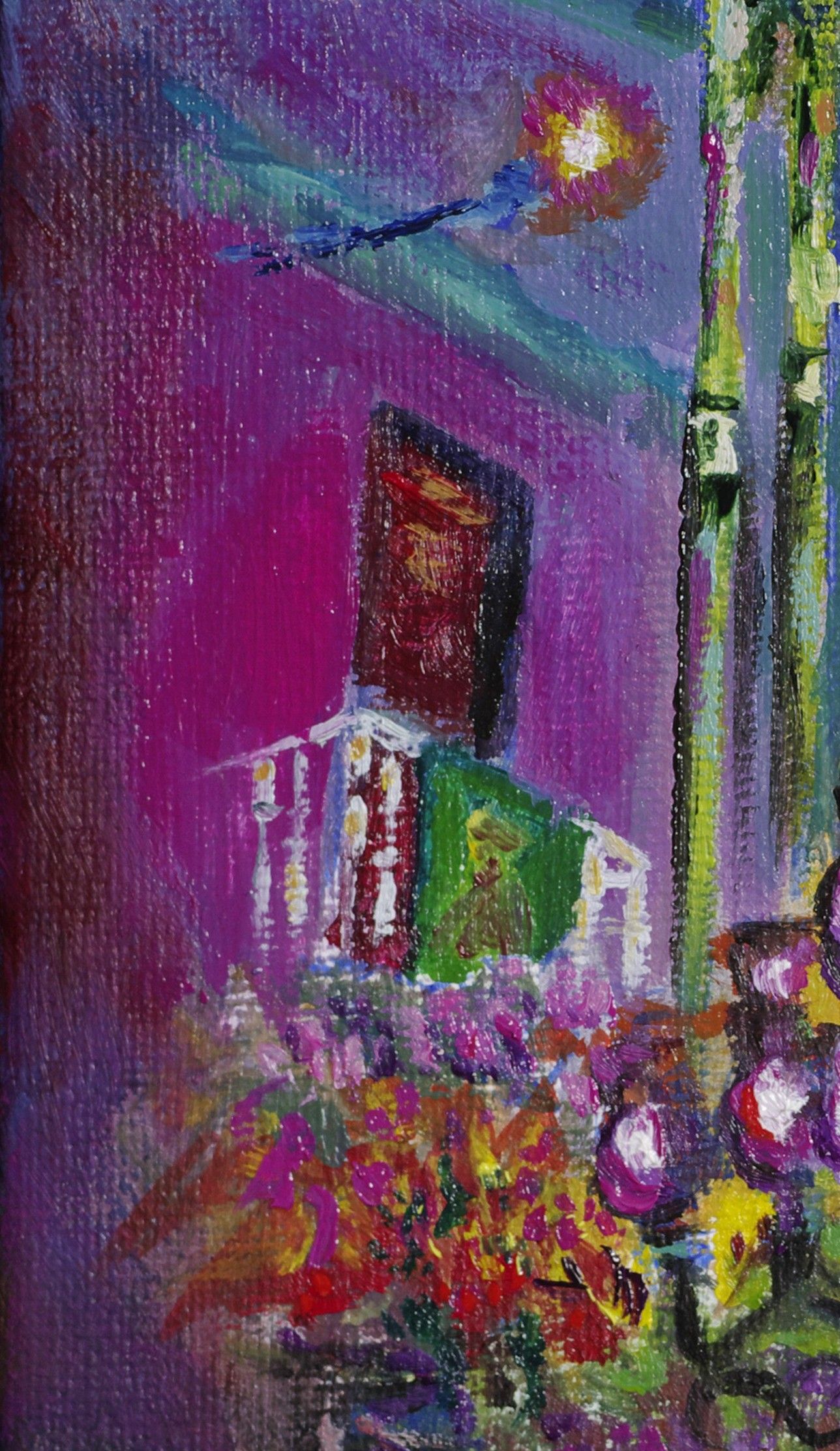 Pintura de Fergoarte - Procesión nocturna Virgen de la Paz