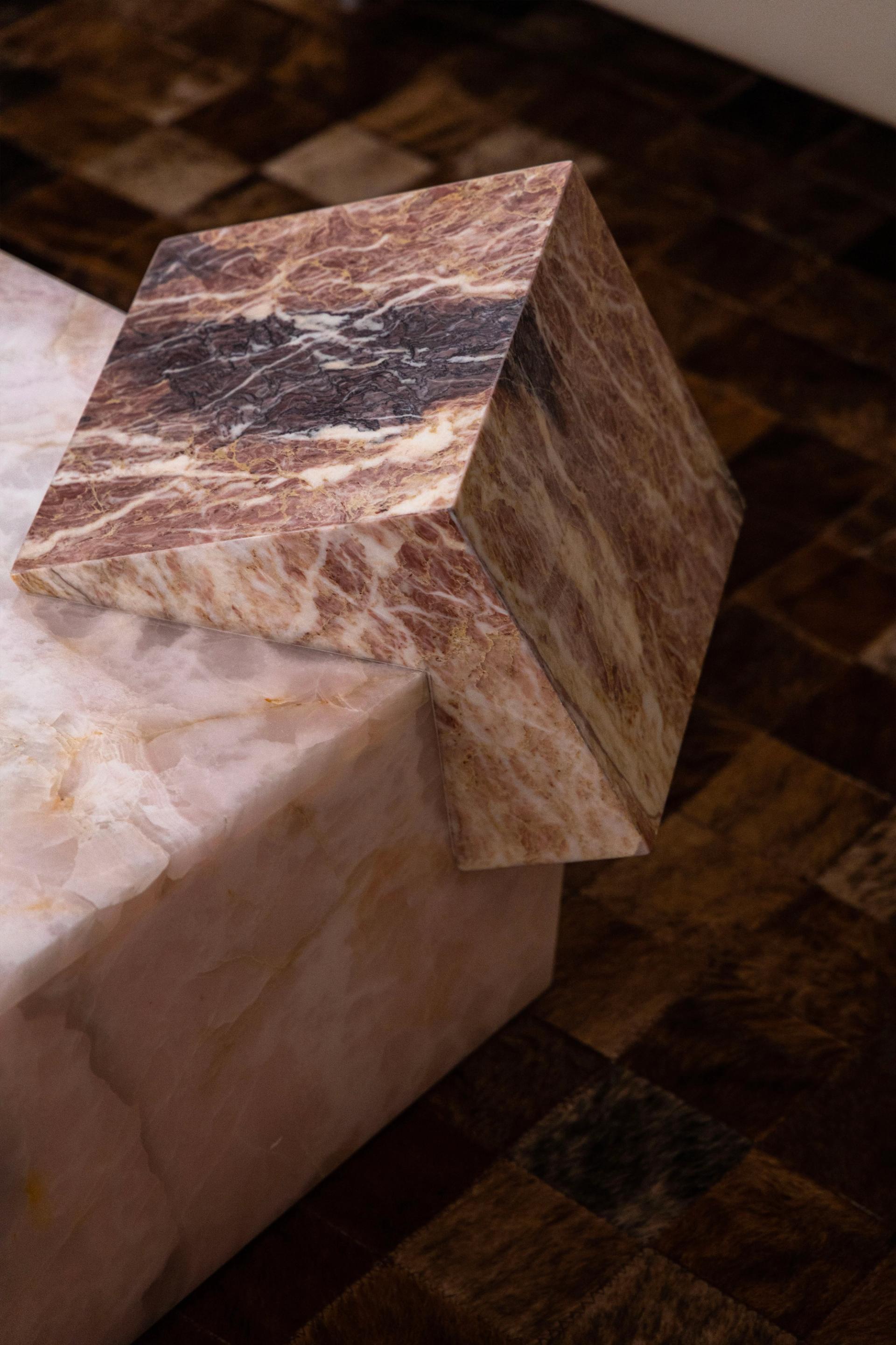 Rosa Peralba Crystal Coffee Table