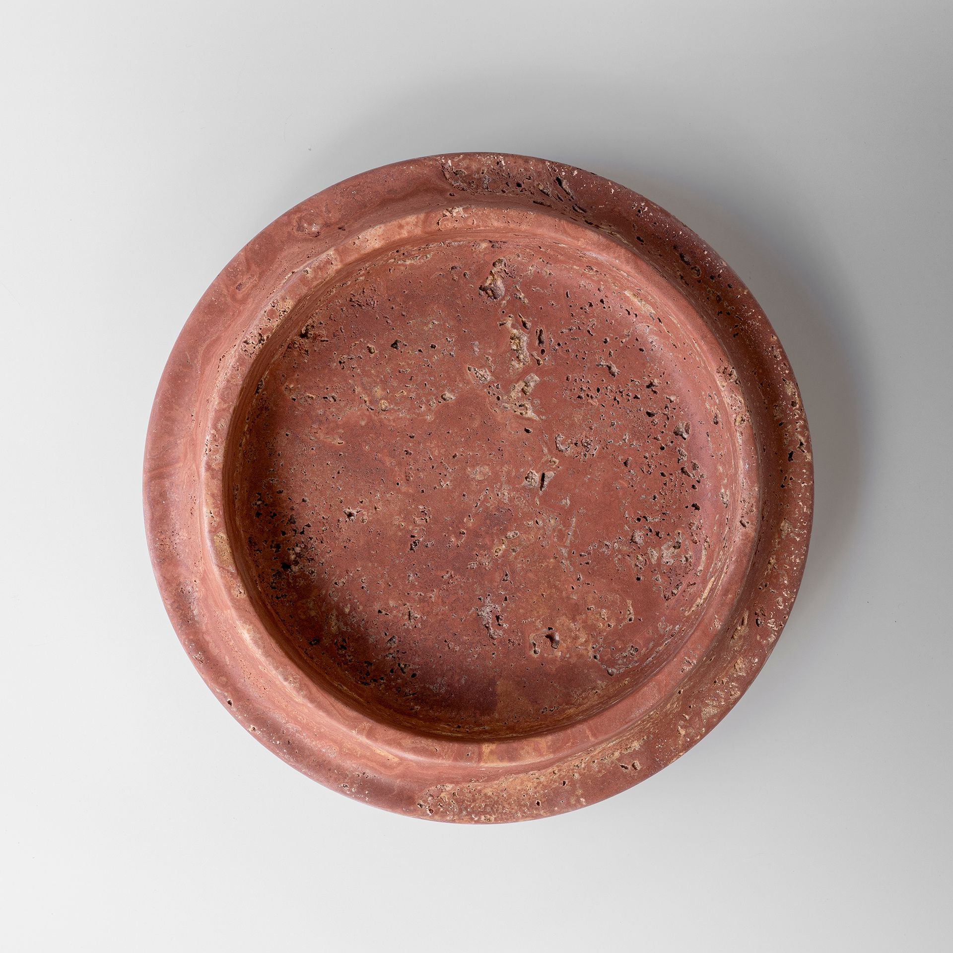 Spira Bowl Red Travertine