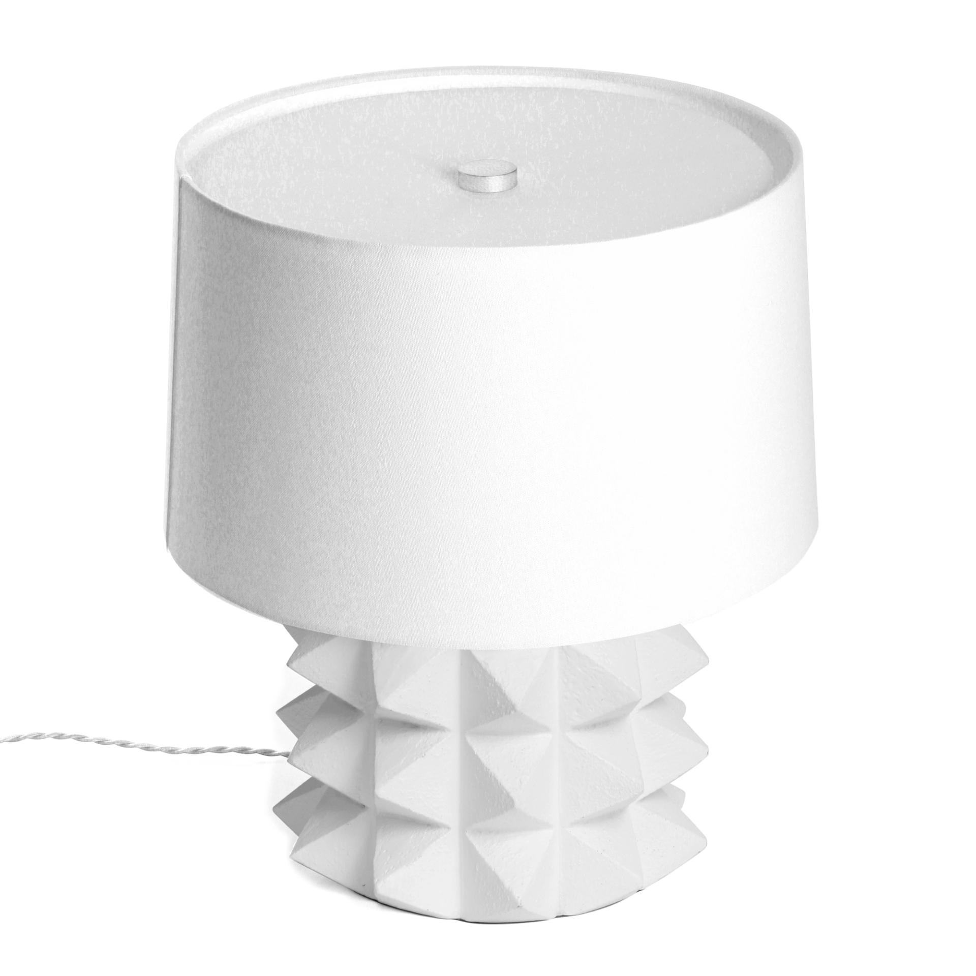 Toria Table Lamp in White Plaster