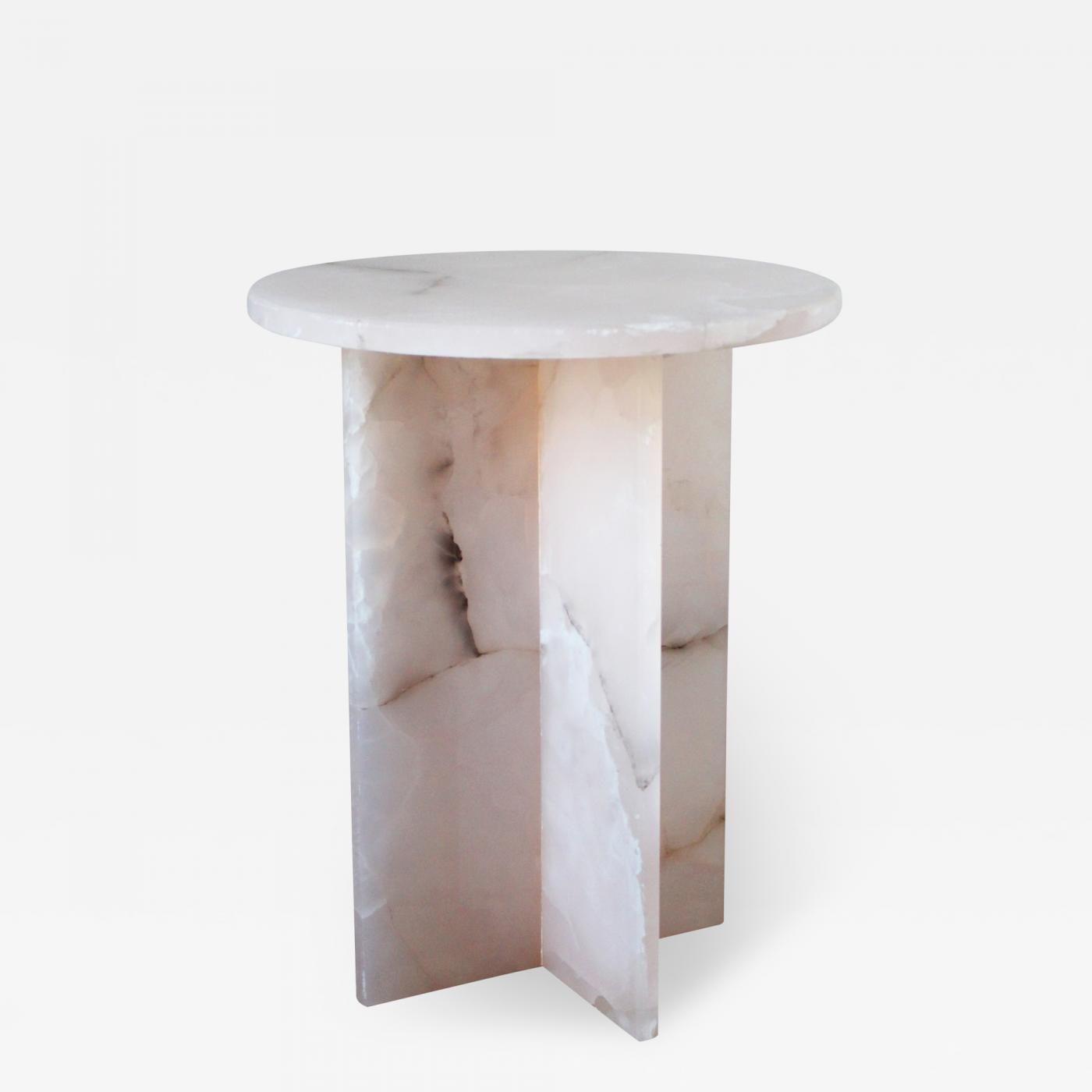 Rosie Pink Onyx Side Table