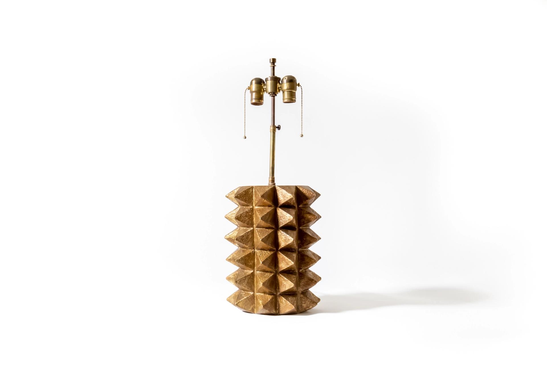 Tall Toria Table Lamp in Gold Dusted