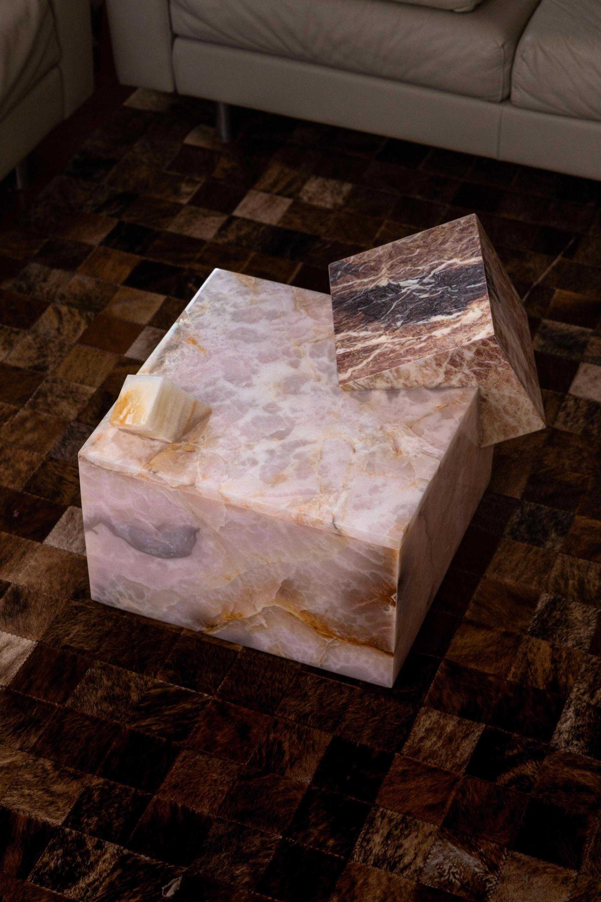 Rosa Peralba Crystal Coffee Table