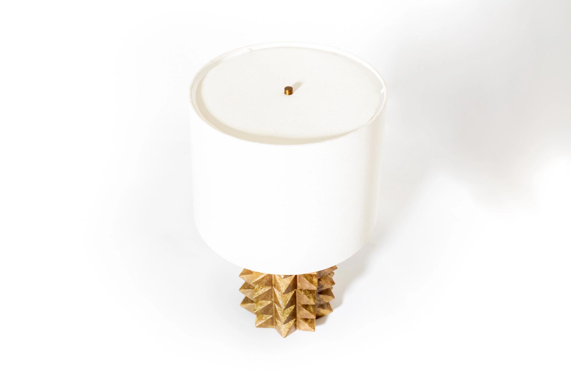 Tall Toria Table Lamp in Gold Dusted