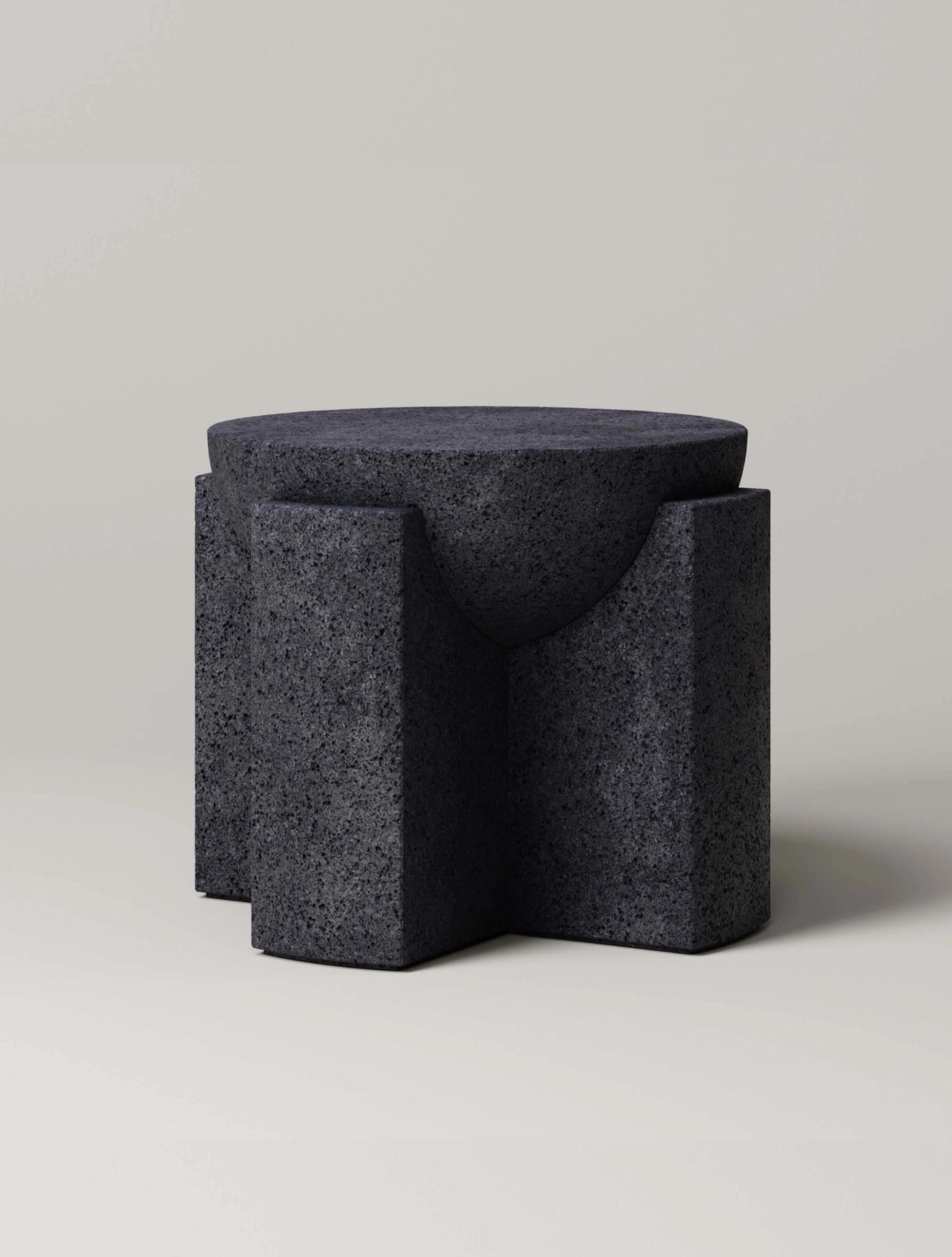 M_002 Lava Rock Side Table