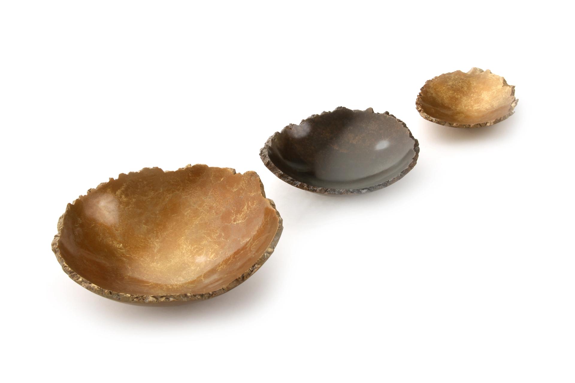 Set of 3 Burl Nesting Bowls