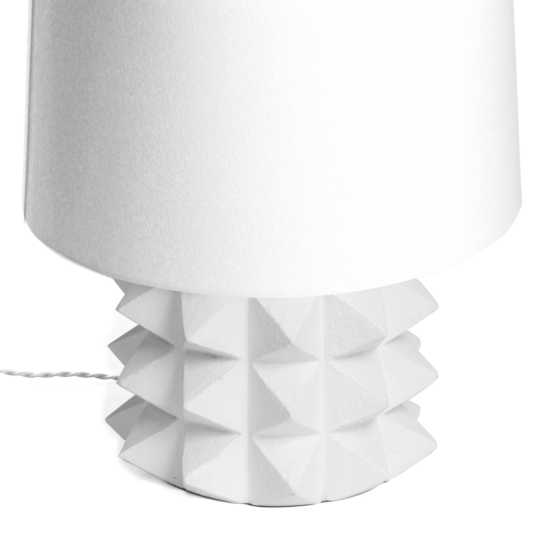 Toria Table Lamp in White Plaster