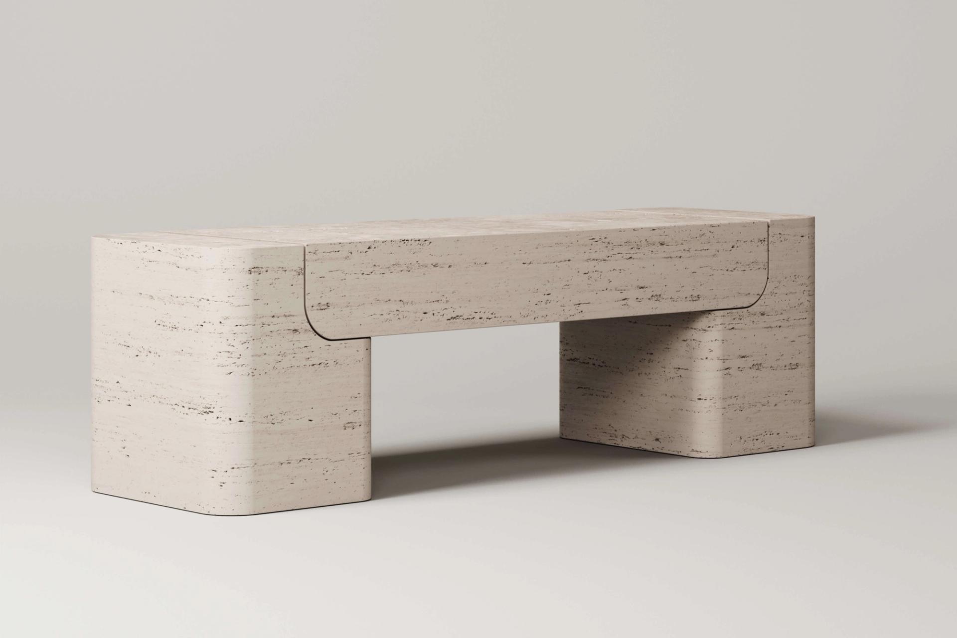 M_005 Travertine Bench
