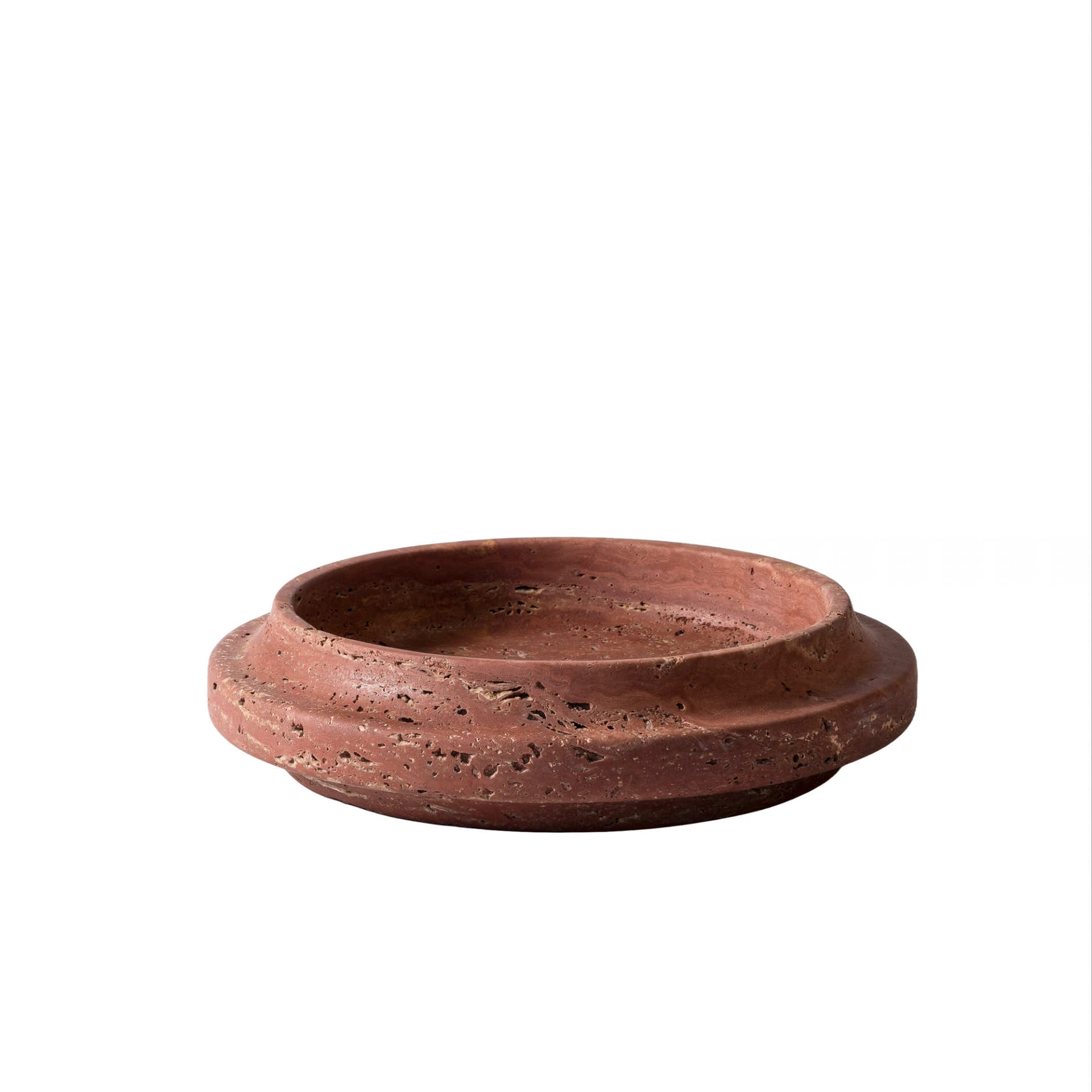 Spira Bowl Red Travertine