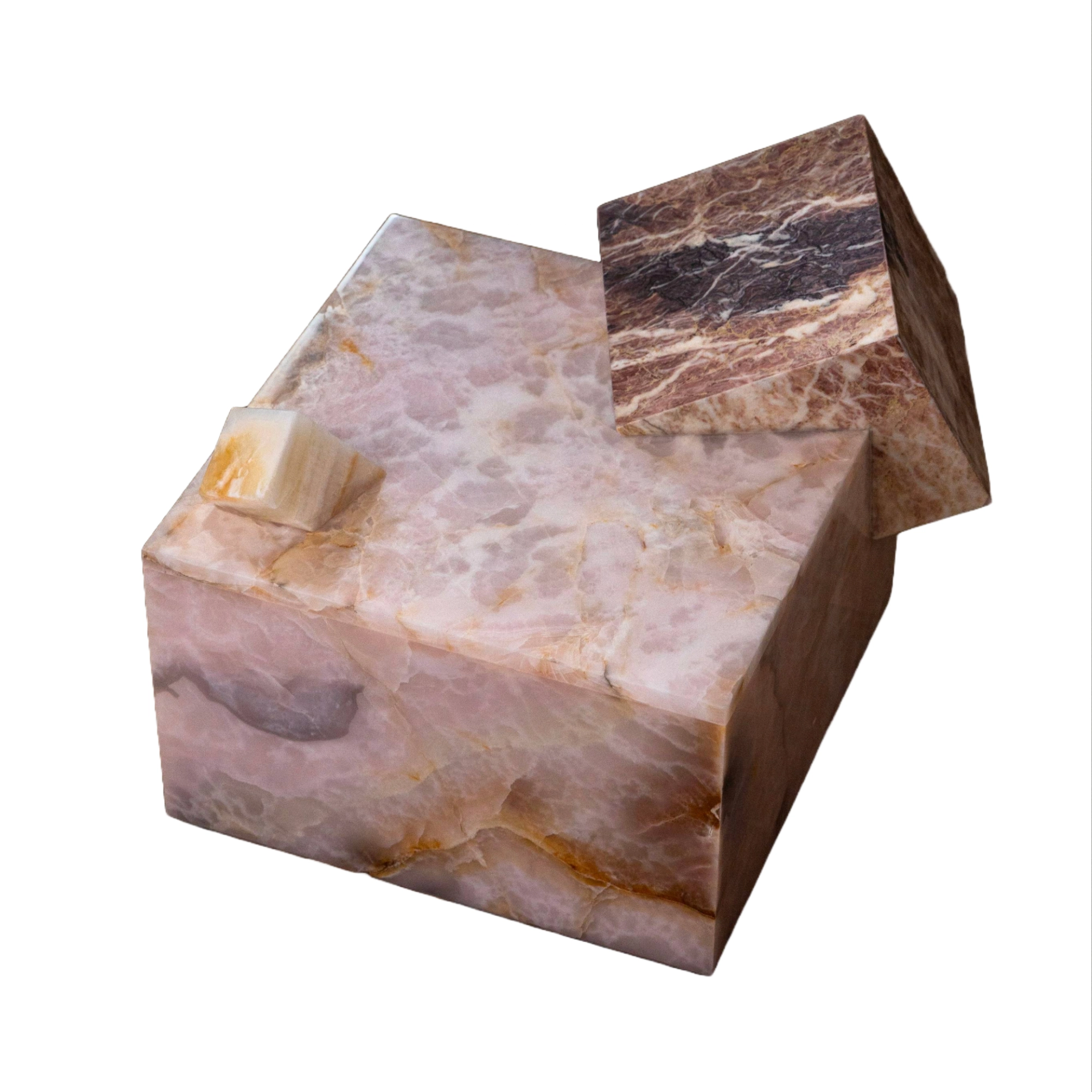 Rosa Peralba Crystal Coffee Table