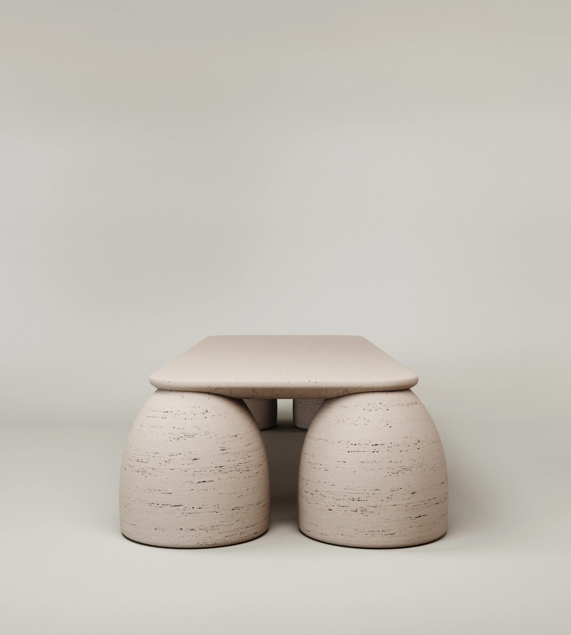M_018 Travertine Dining Table