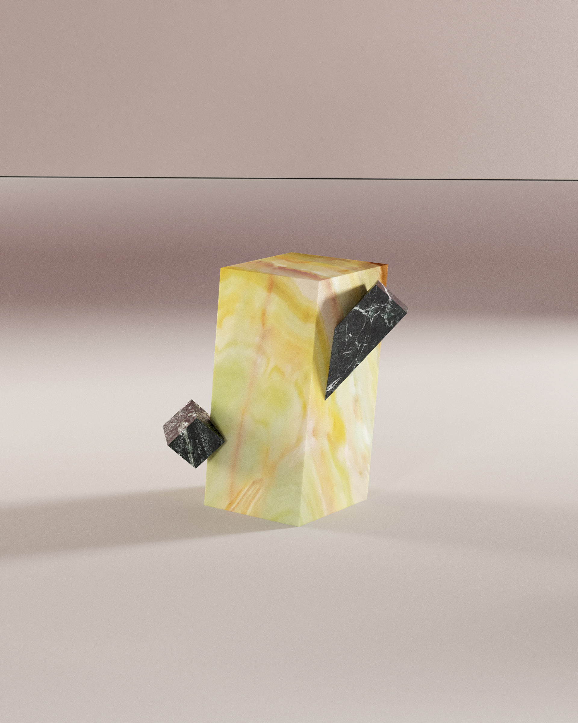 Onice Verde Crystal Side Table