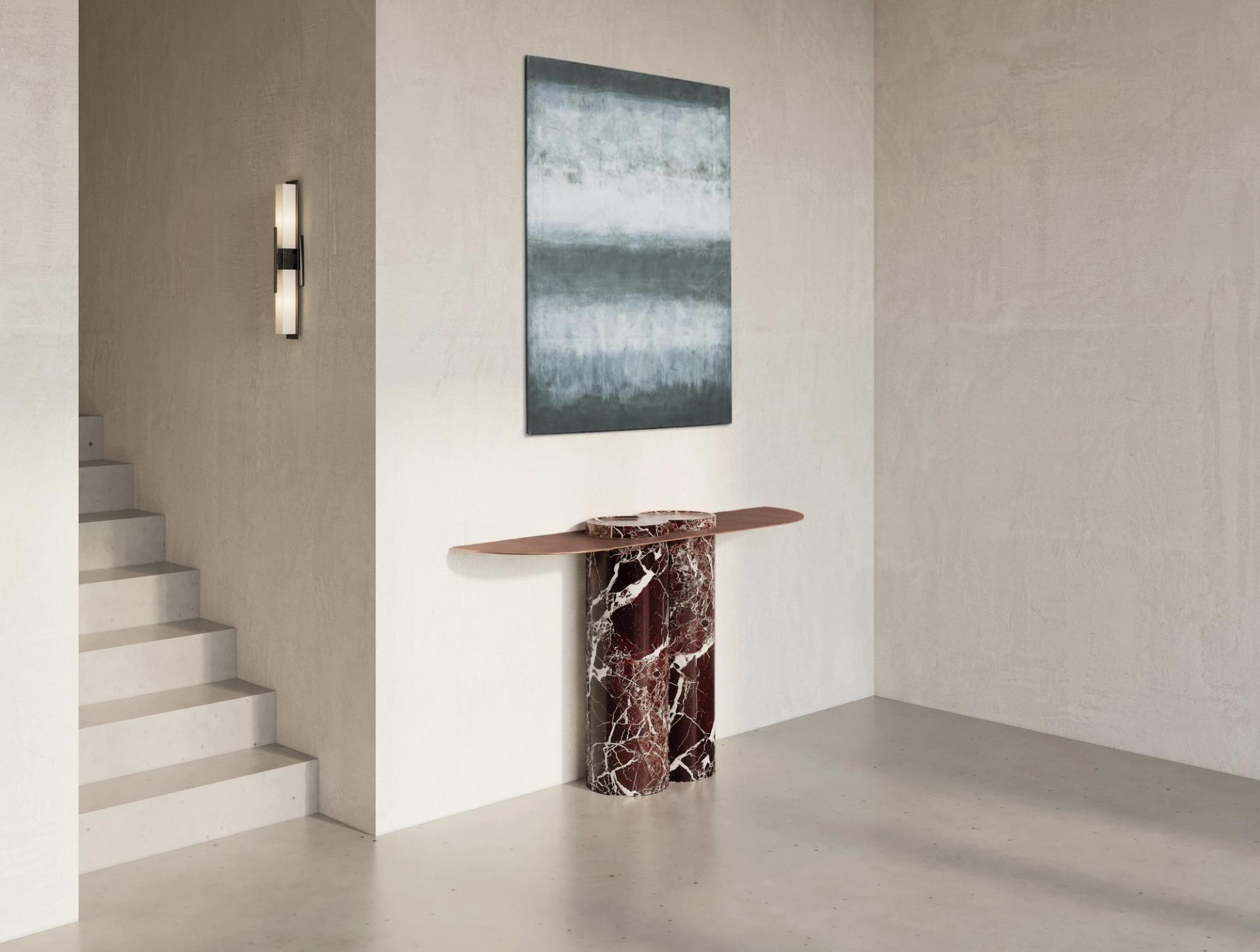 Jumbo Console (Rosso Levanto o Antico + Copper)