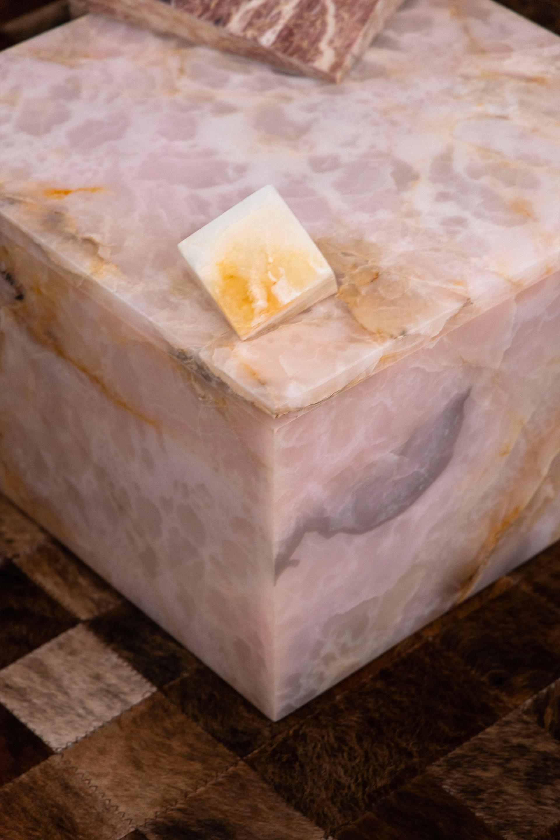 Rosa Peralba Crystal Coffee Table