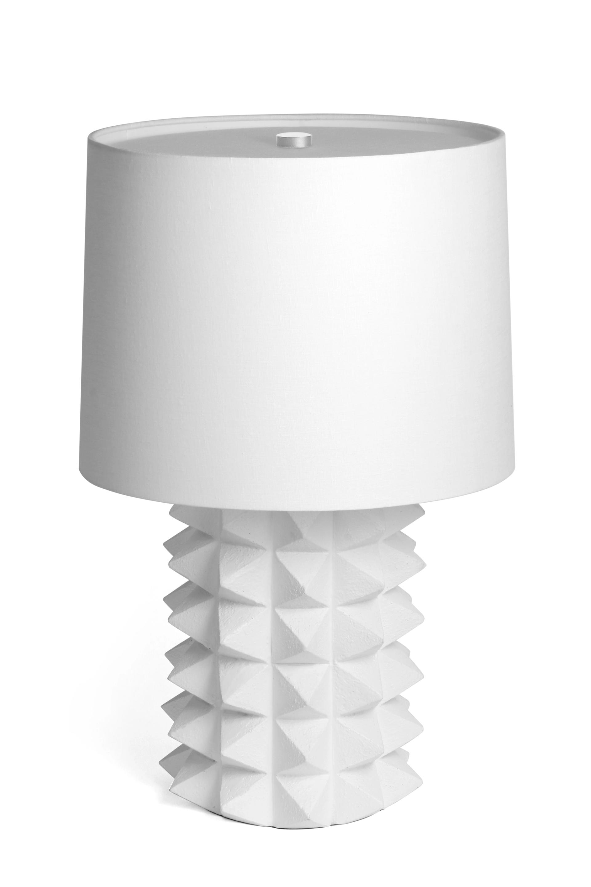 Tall Toria Table Lamp in White Plaster