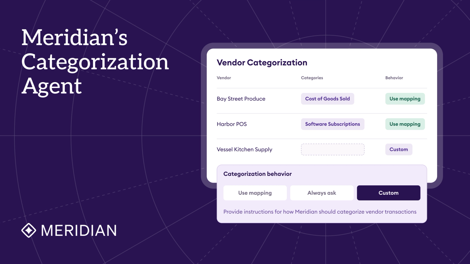 Meridian’s Categorization Agent