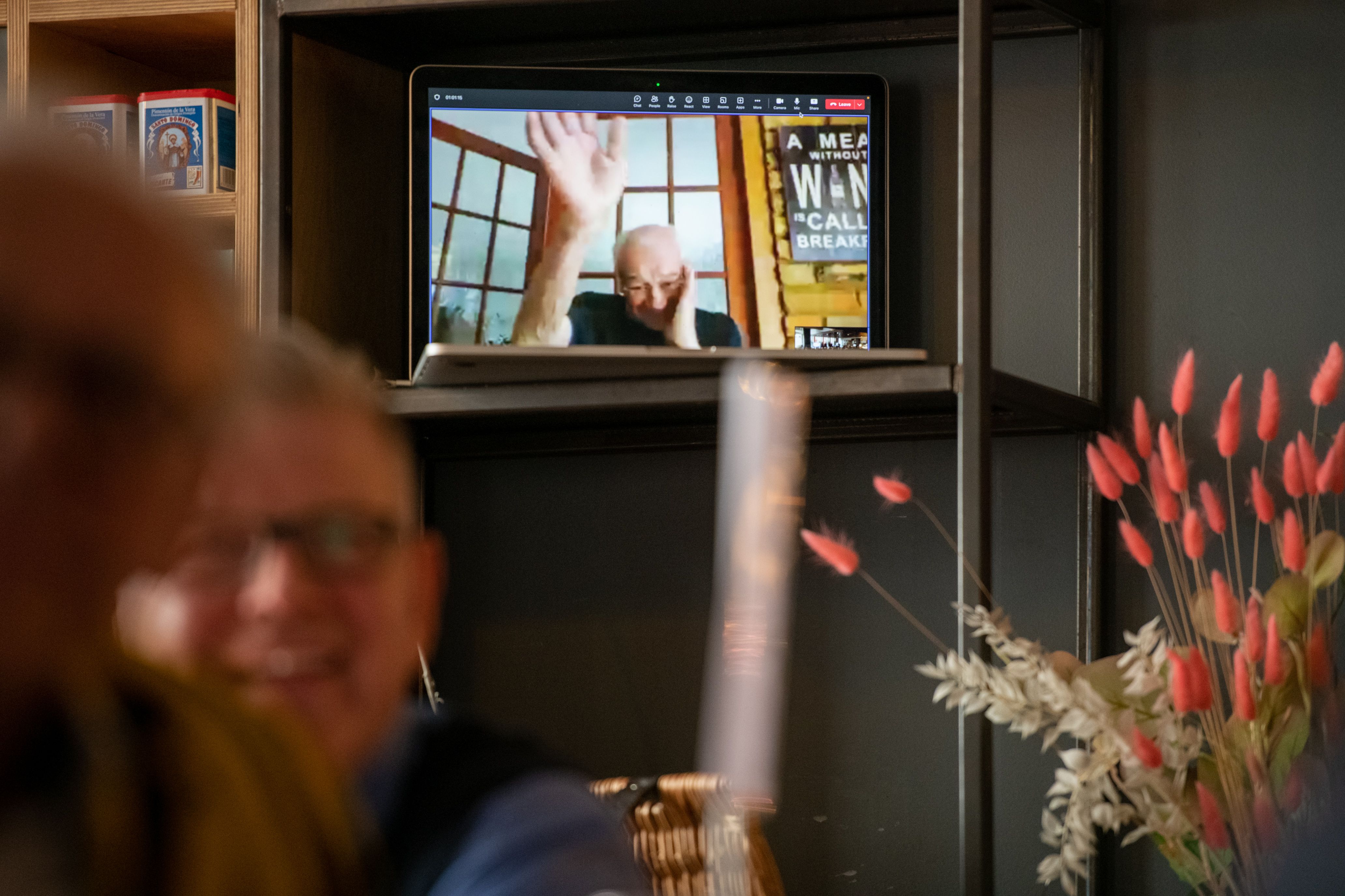 Paul Rendall waving on zoom