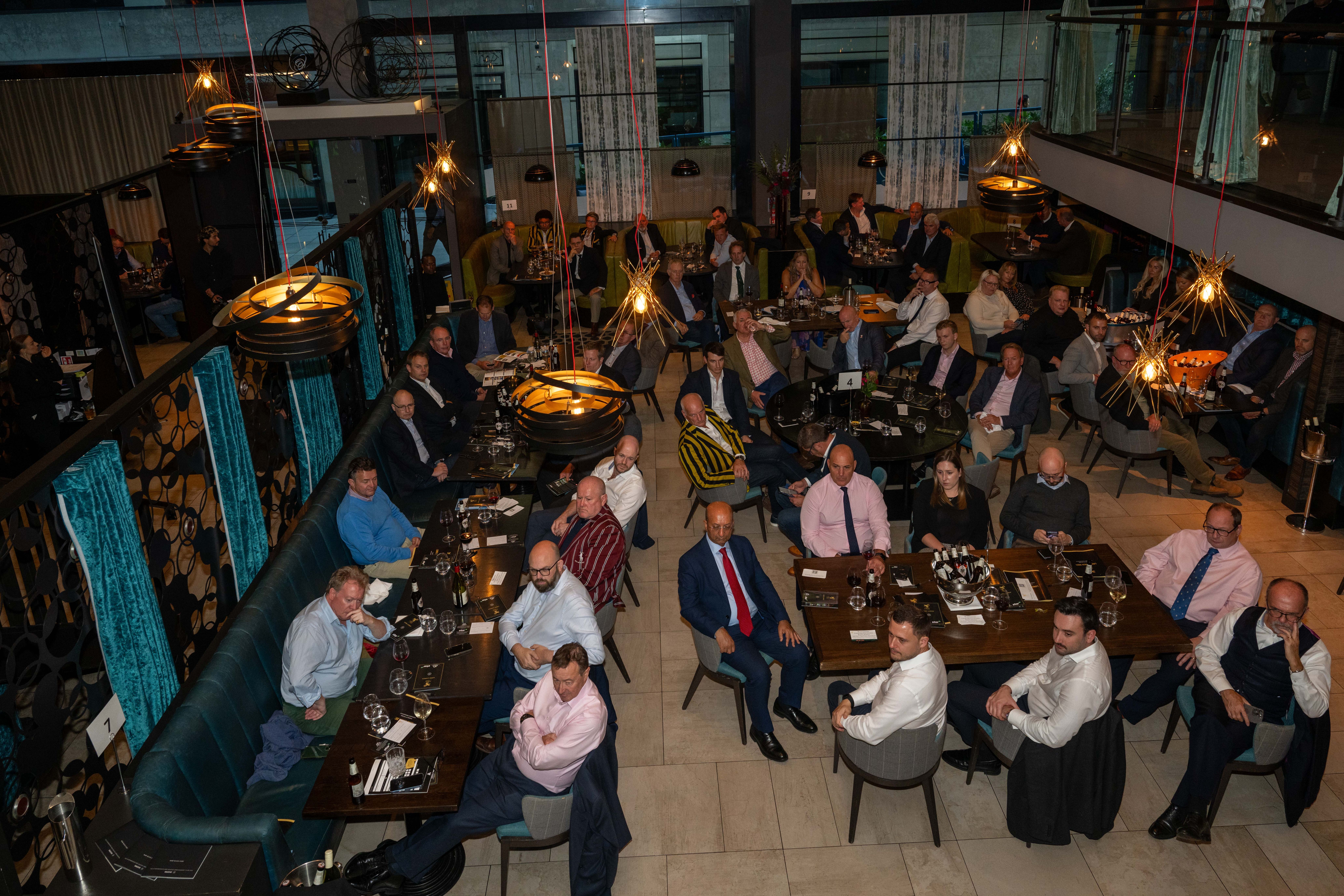 Tables of guests at the Wasps Legends Long Lunch 2024