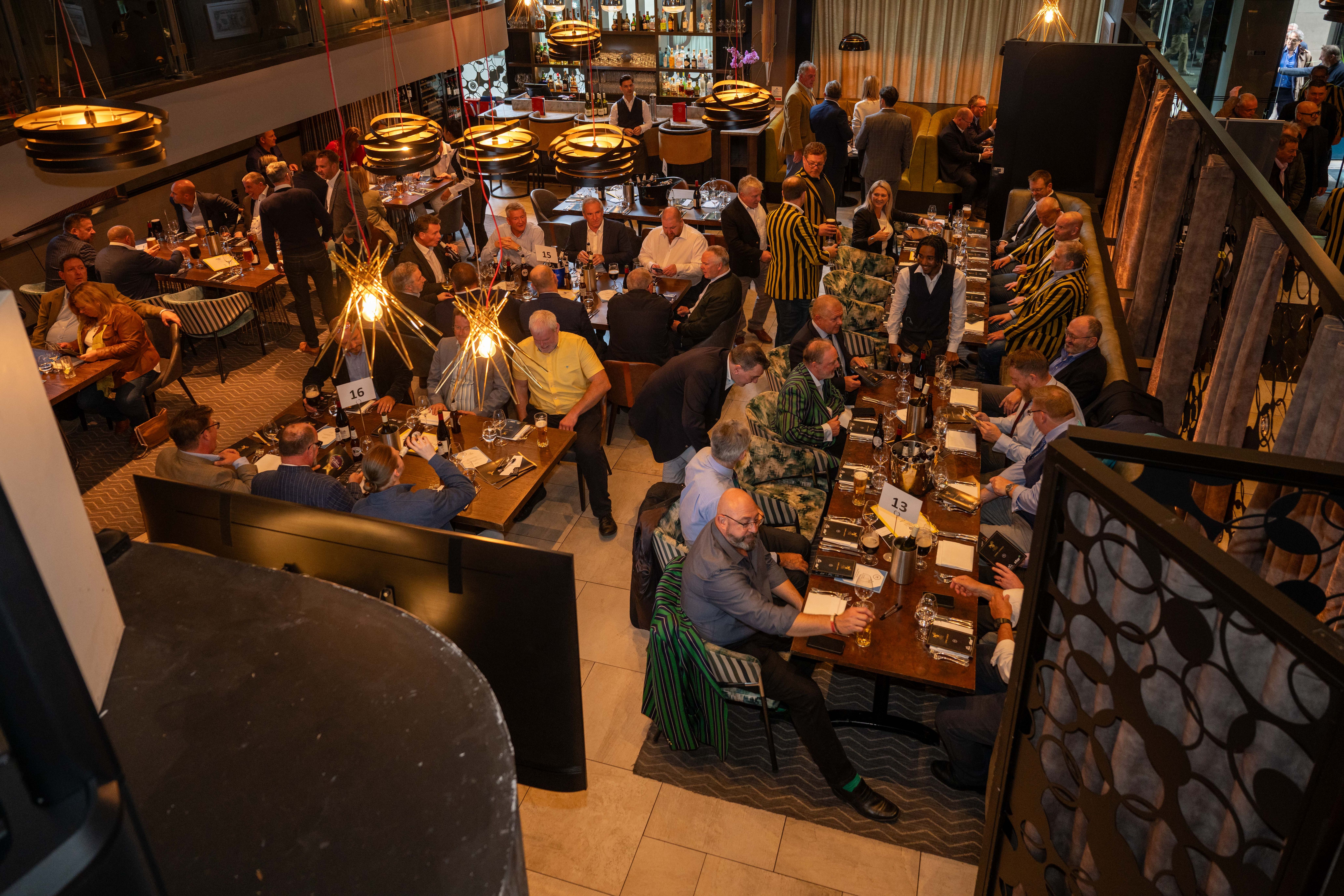 Tables of guests at the Wasps Legends Long Lunch 2024